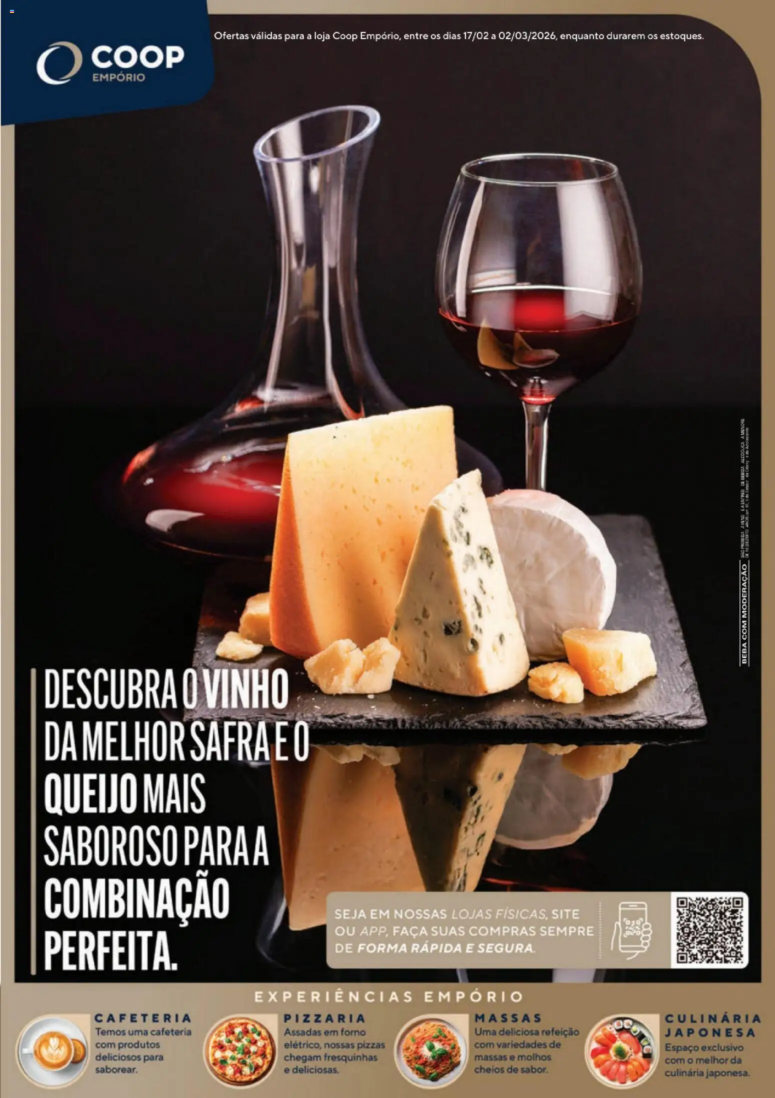 Coop Folheto - válido de 17.02.2026 | Página: 1 | Produtos: Queijo, Faca, Vinho, Bebida