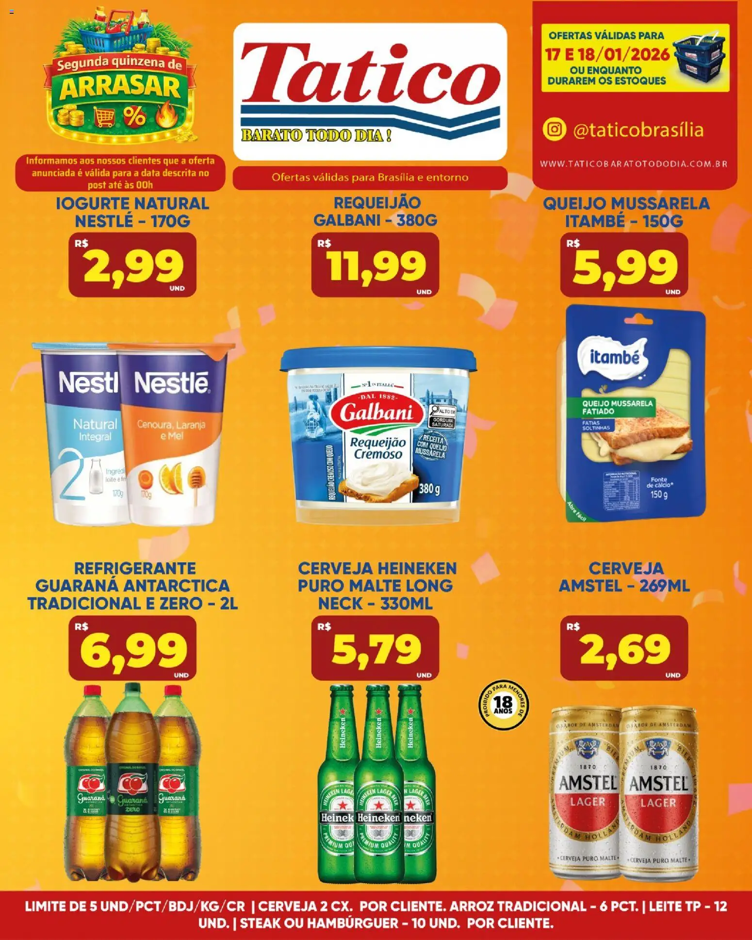 Tatico Folheto - válido de 17.01.2026 | Página: 6 | Produtos: Guaraná, Leite, Queijo, Requeijão