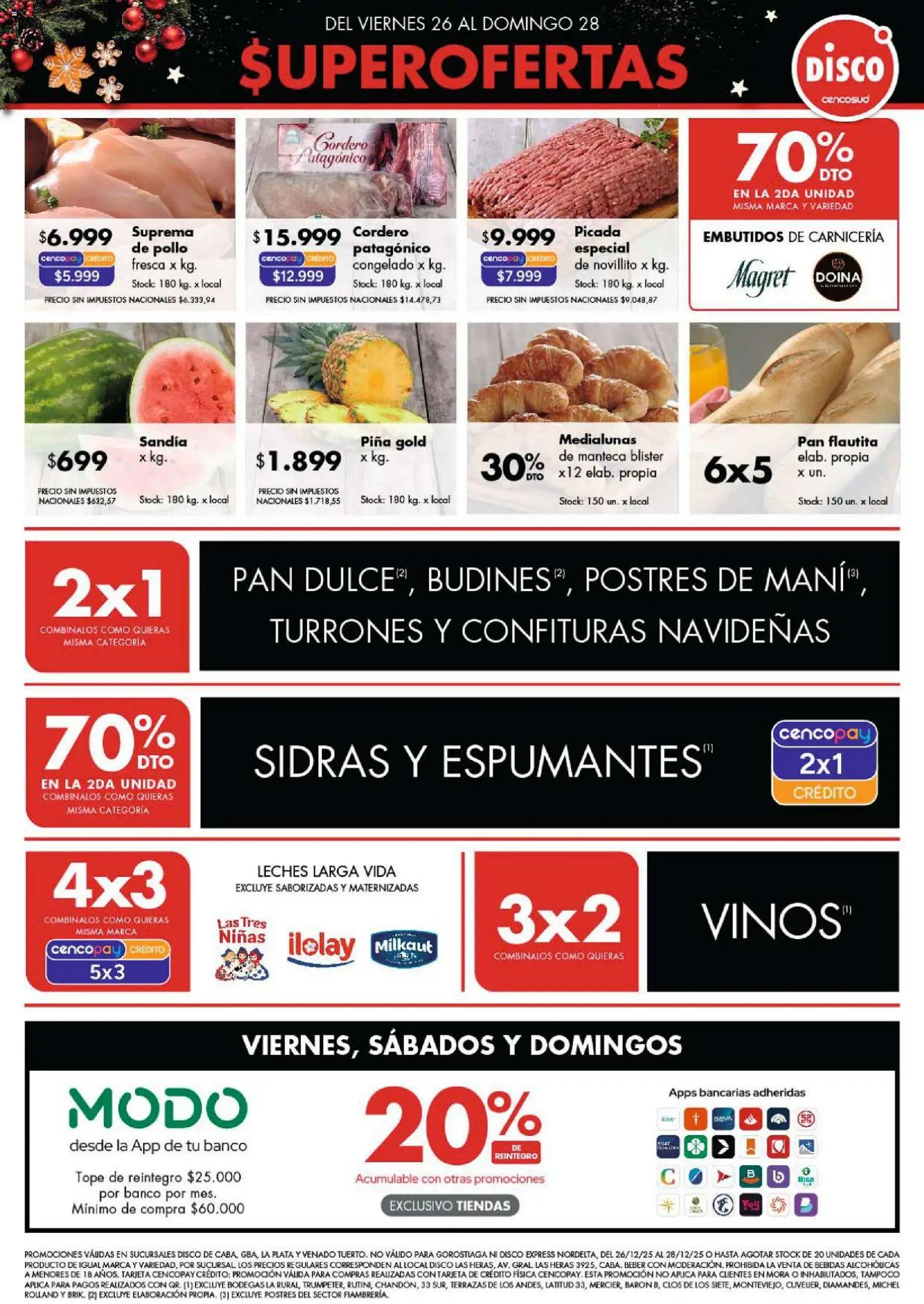 Disco - Ofertas │ válido desde el 26.12.2025 | Página: 1 | Productos: Disco, Pollo, Mani, Manteca