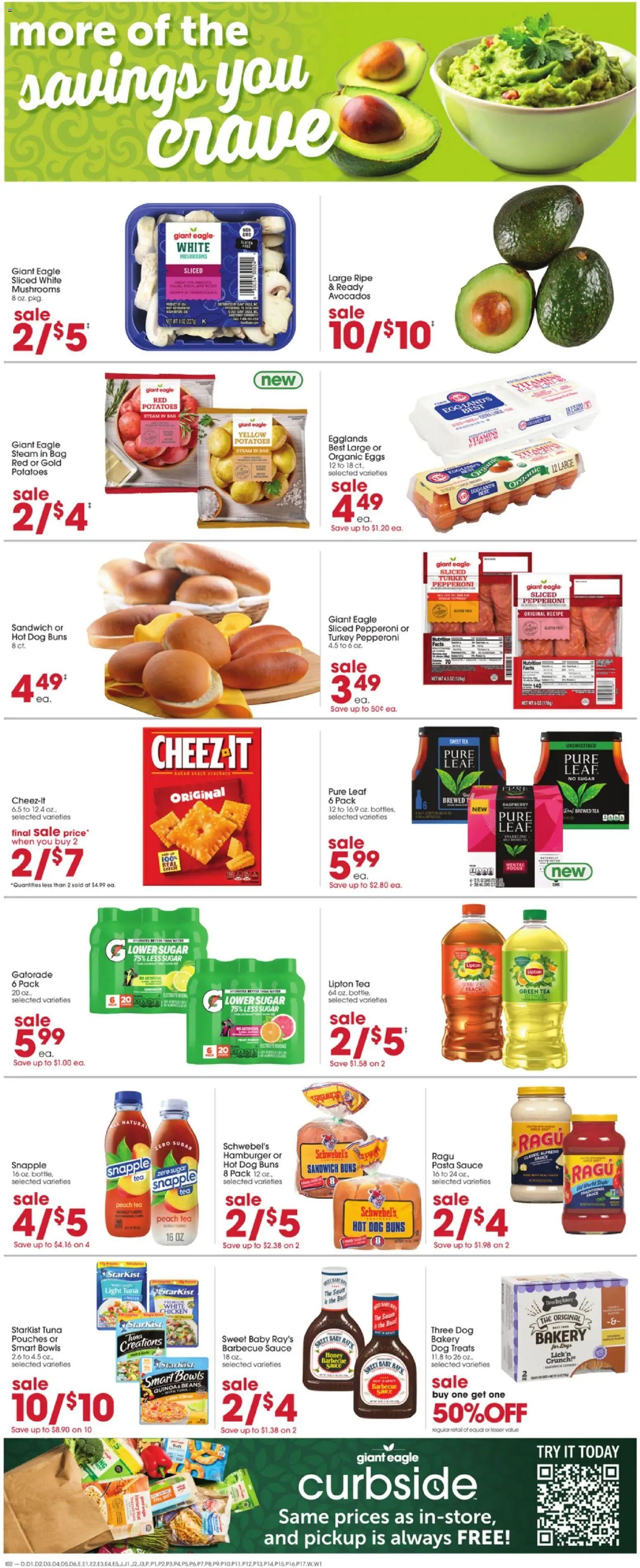 Giant Eagle Weekly Ad - valid from 09.04.2026 | Page: 3 | Products: Dog Treats, Potatoes, Sauce, Raspberry