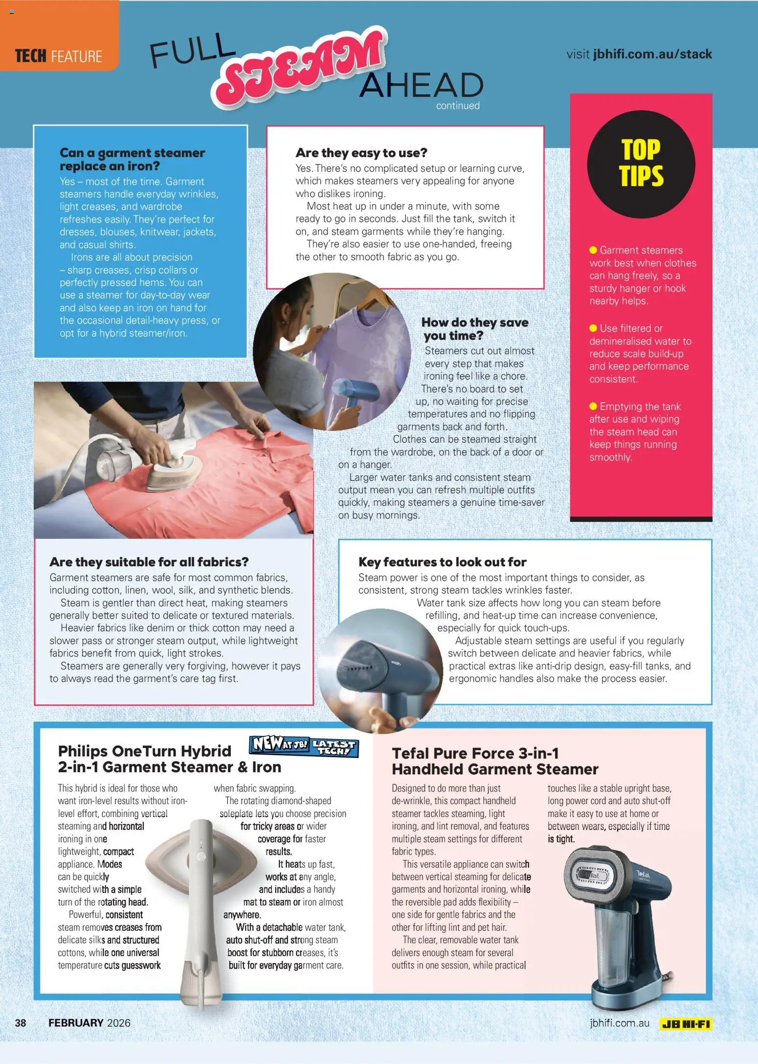 JB Hi-Fi catalogue - valid from 01.02.2026 | Page: 38 | Products: Ergonomic, Appliance, Scale, Iron