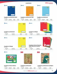 Vista previa de Office Depot catálogo 2025, nuevo folleto de la tienda, válido en México a partir del 09.01.2025 | Página: 147 | Productos: Cuadro, Cuaderno