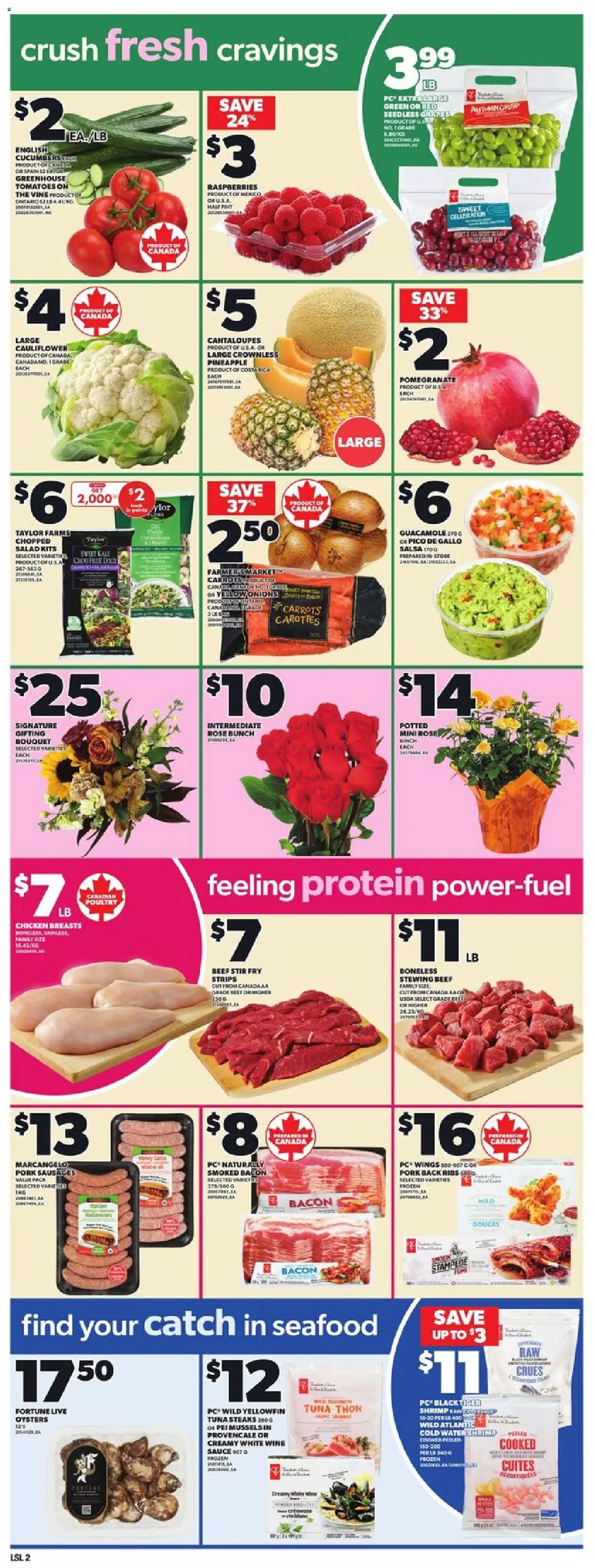 Loblaws flyer valid from 23.10.2025 | Page: 5 | Products: Pineapple, Chicken breasts, Chicken, Tomatoes