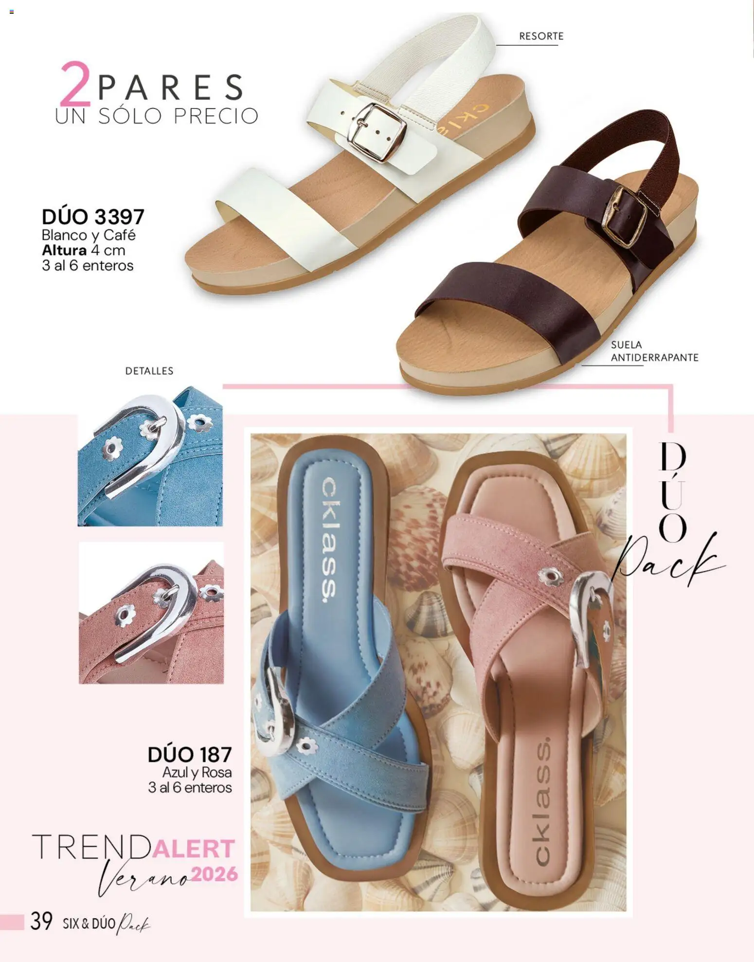 Nuevas ofertas de Cklass válidas en toda la República Mexicana desde el 05.03.2026. ¡Encuentra las mejores ofertas en Cklass catálogo Complemento Verano Calzado! | Página: 38 | Productos: Café