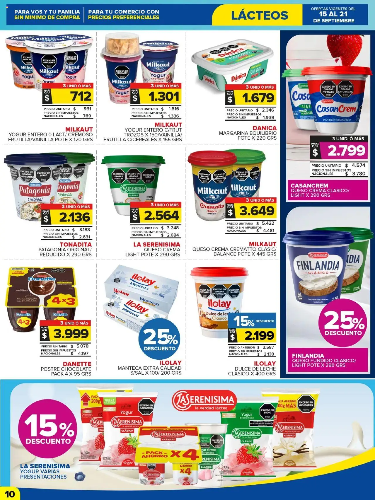 Carrefour Maxi catálogo - Jujuy │ válido desde el 15.09.2025 | Página: 10 | Productos: Colchón, Dulce de leche, Yogur, Cereales