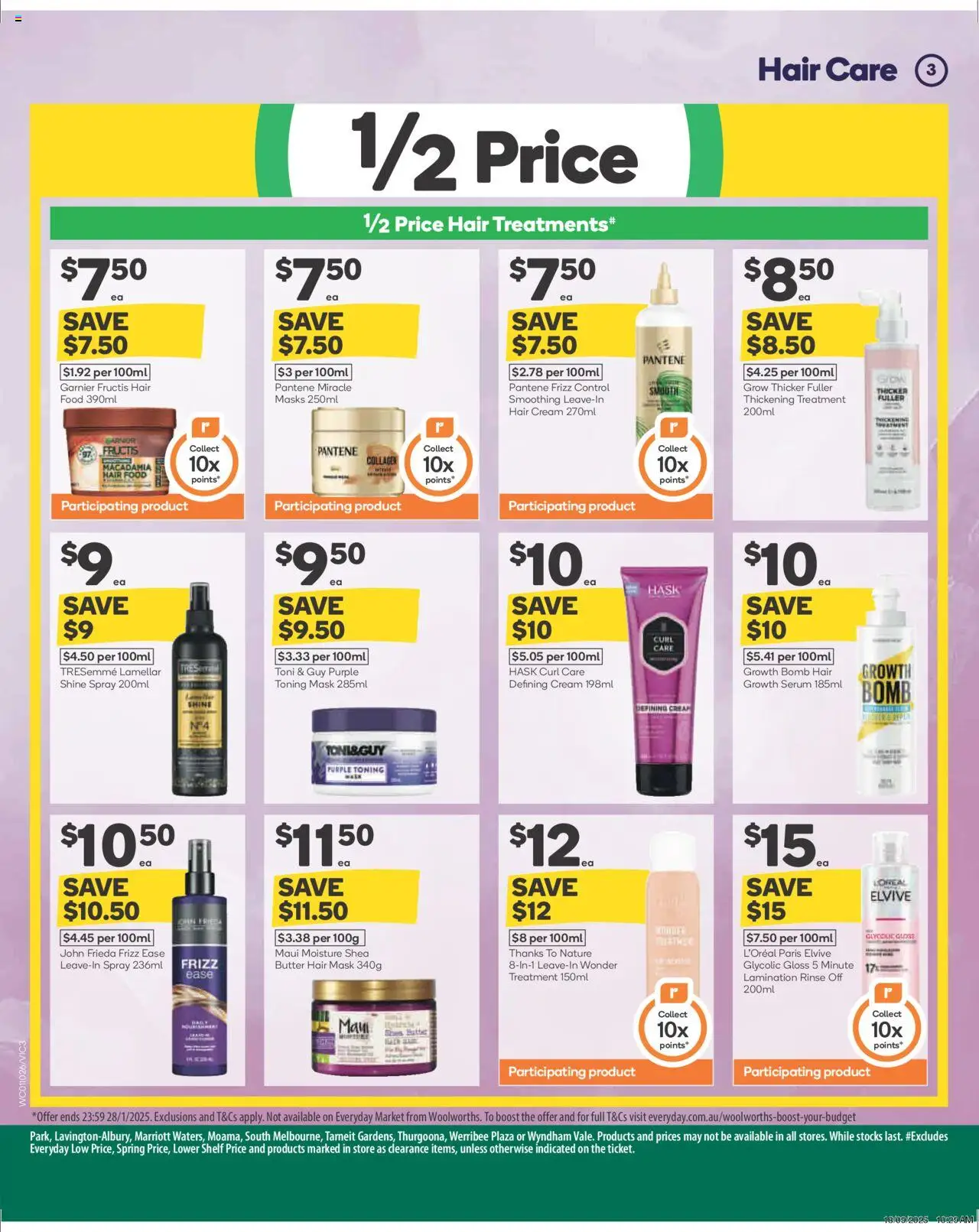 Woolworths catalogue - valid from 01.10.2025 | Page: 4 | Products: Shelf, Hair mask, Mask, Cream