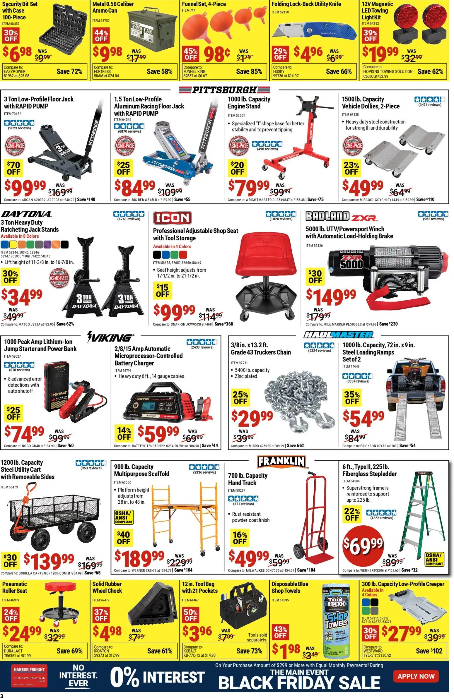 Harbor Freight Black Friday - valid from 24.11.2025 | Page: 3 | Products: Pneumatic, Pump, Battery, Case