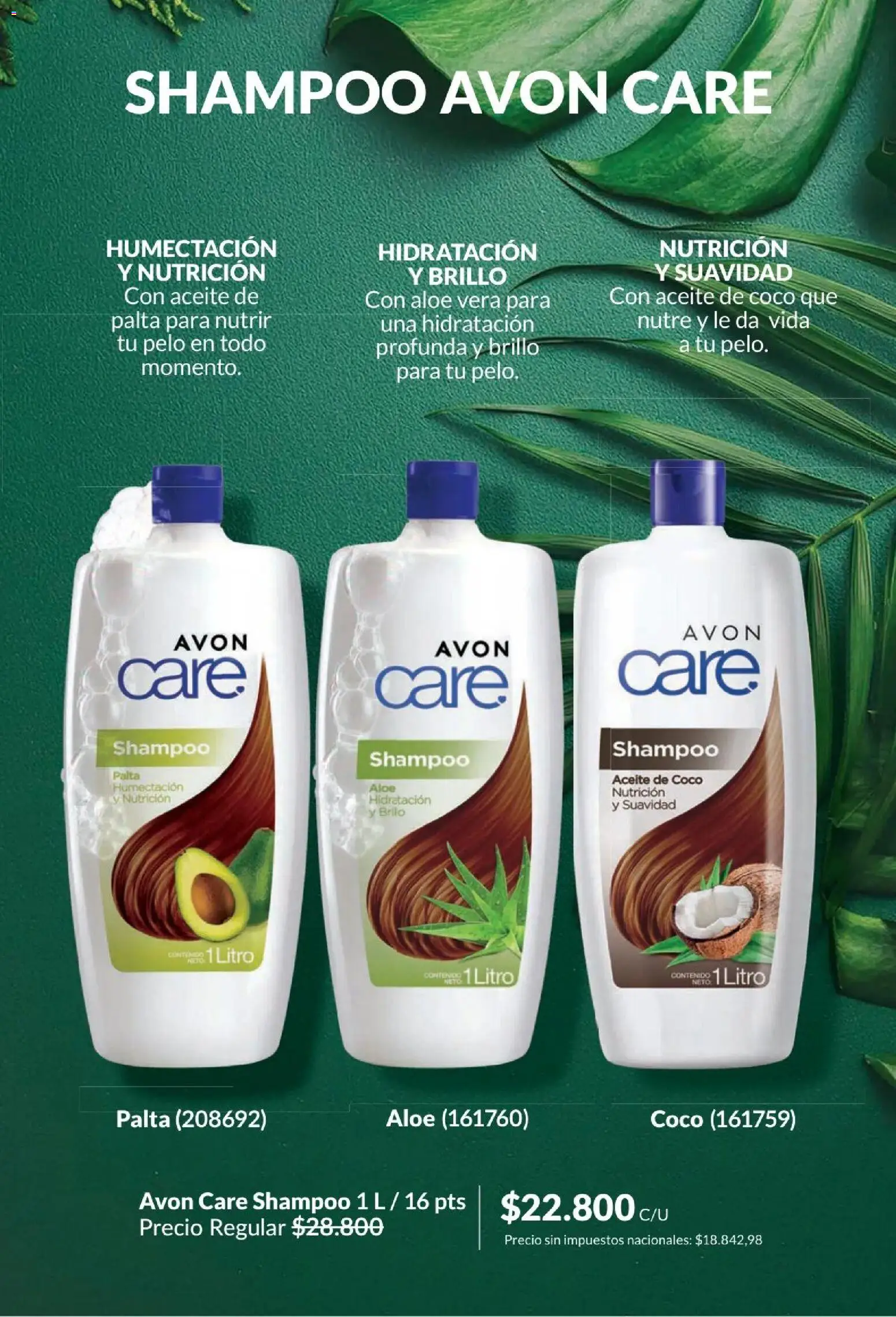 Catálogo AVON Campaña 4/2026 │ válido desde el 01.04.2026 | Página: 185 | Productos: Aceite, Shampoo, Brillo, Palta