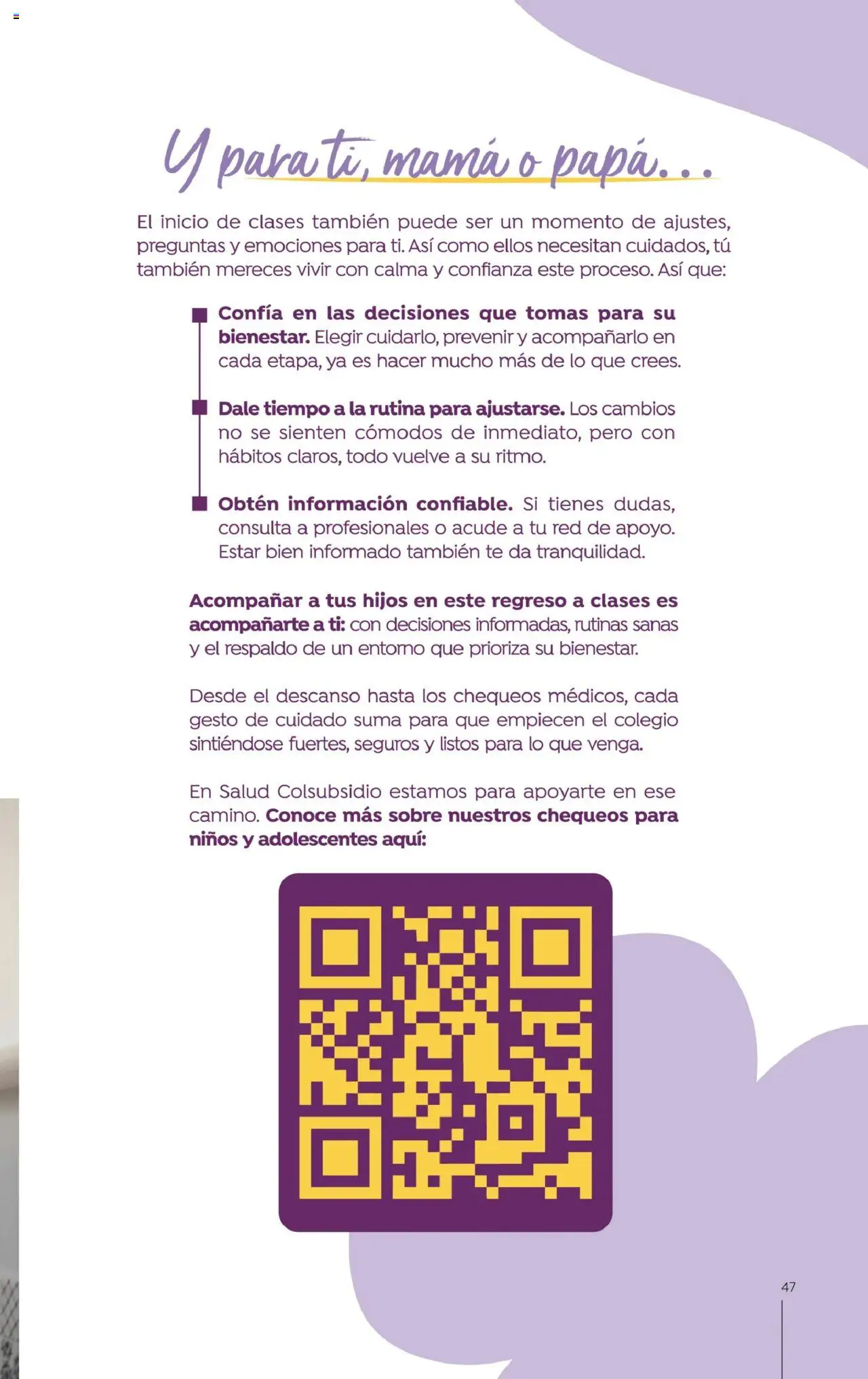 Colsubsidio revista - valida desde el 01.08.2025 | Página: 47 | Productos: Té, Sobre, Papa