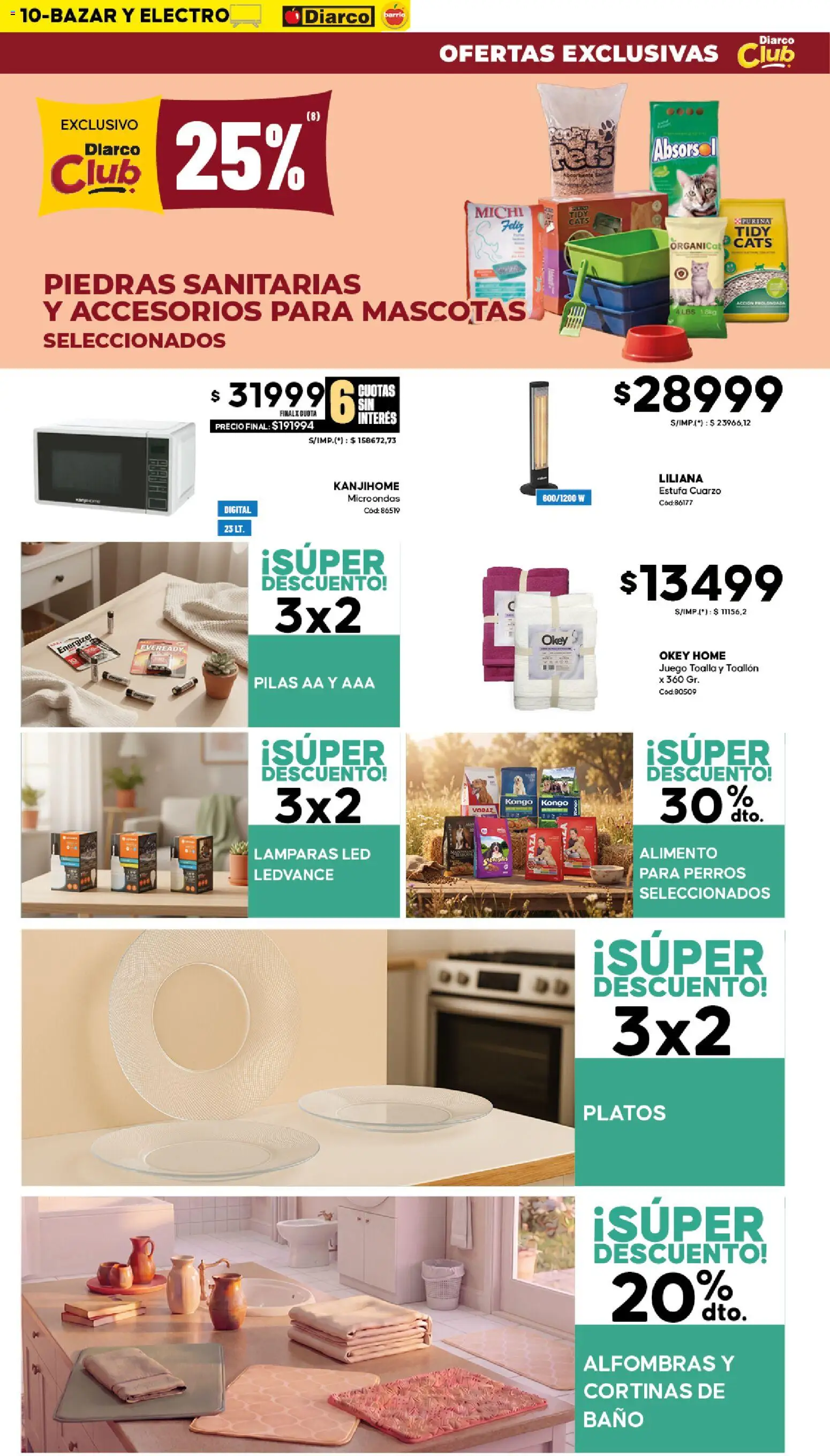 Diarco - Ofertas Diarco Barrio │ válido desde el 27.04.2026 | Página: 10 | Productos: Toalla, Cortinas, Baño, Microondas
