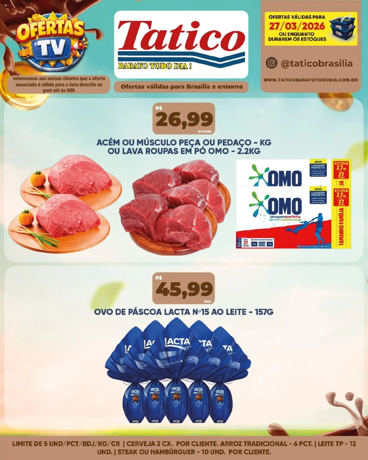 Tatico Folheto - válido de 27.03.2026 | Página: 14 | Produtos: Ovo de páscoa, Pó, Cerveja, Hambúrguer
