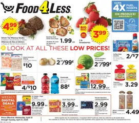 Preview of Food 4 Less weekly ads valid from 15.04.2026