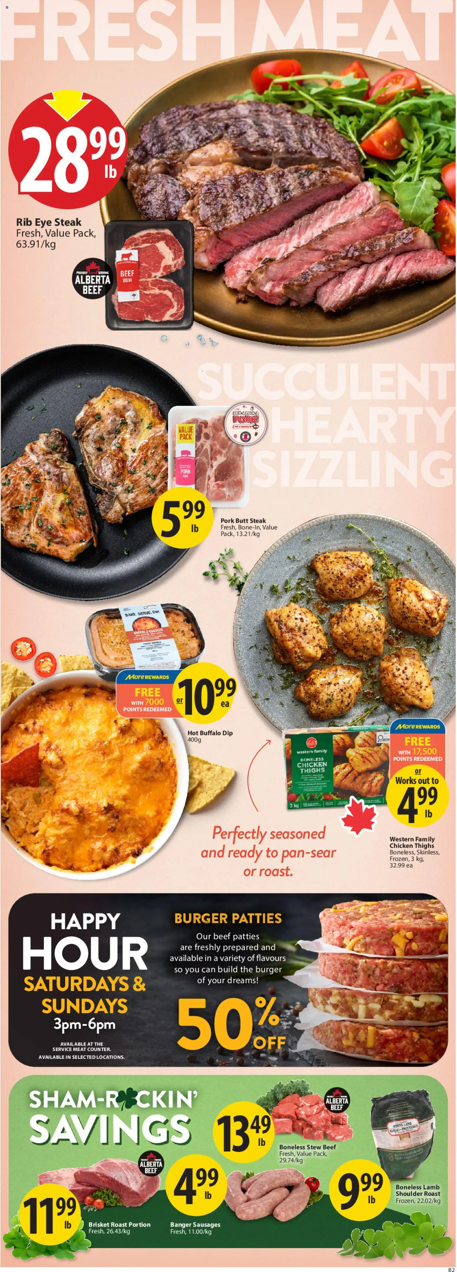 Save on foods flyer valid from 12.03.2026 | Page: 4 | Products: Beef, Chicken, Pork