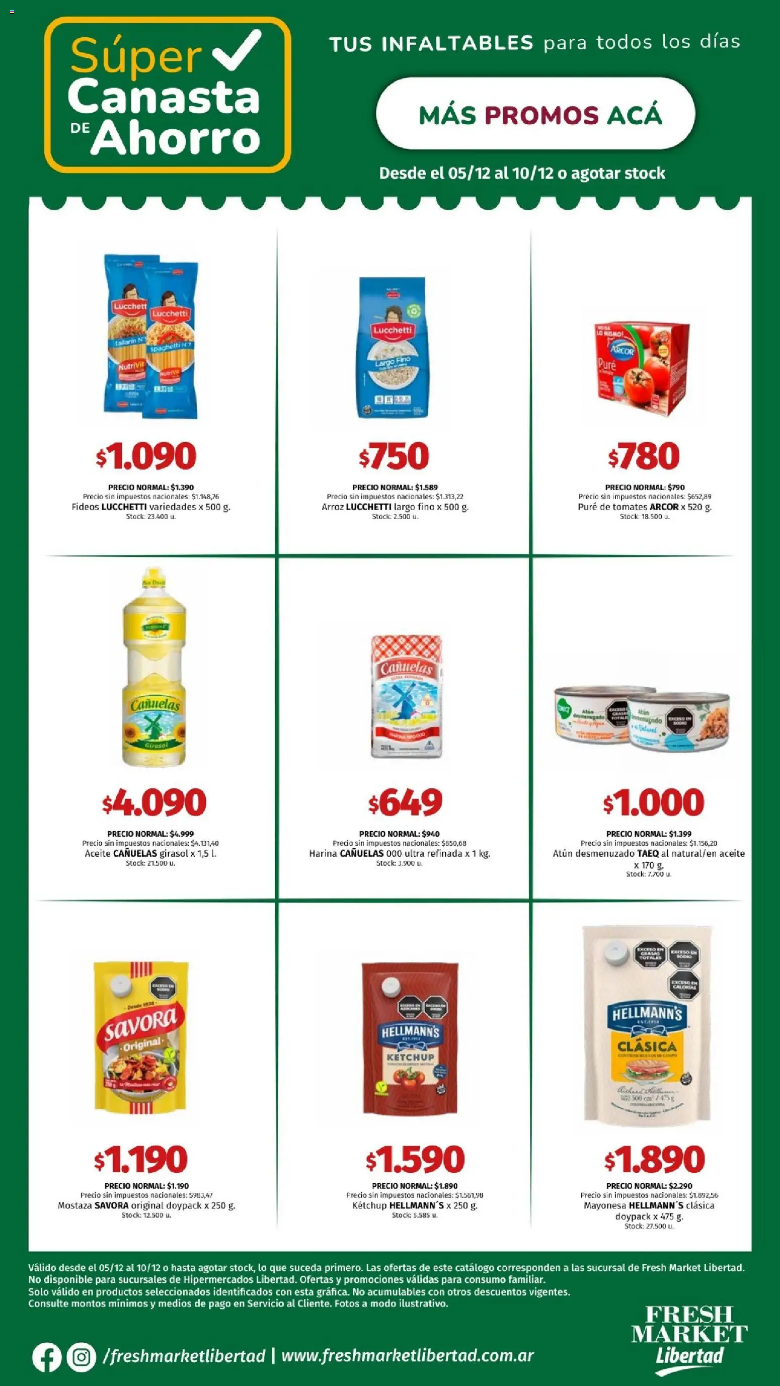 Hipermercado Libertad catálogo │ válido desde el 05.12.2025 | Página: 1 | Productos: Aceite, Ketchup, Mostaza, Atún