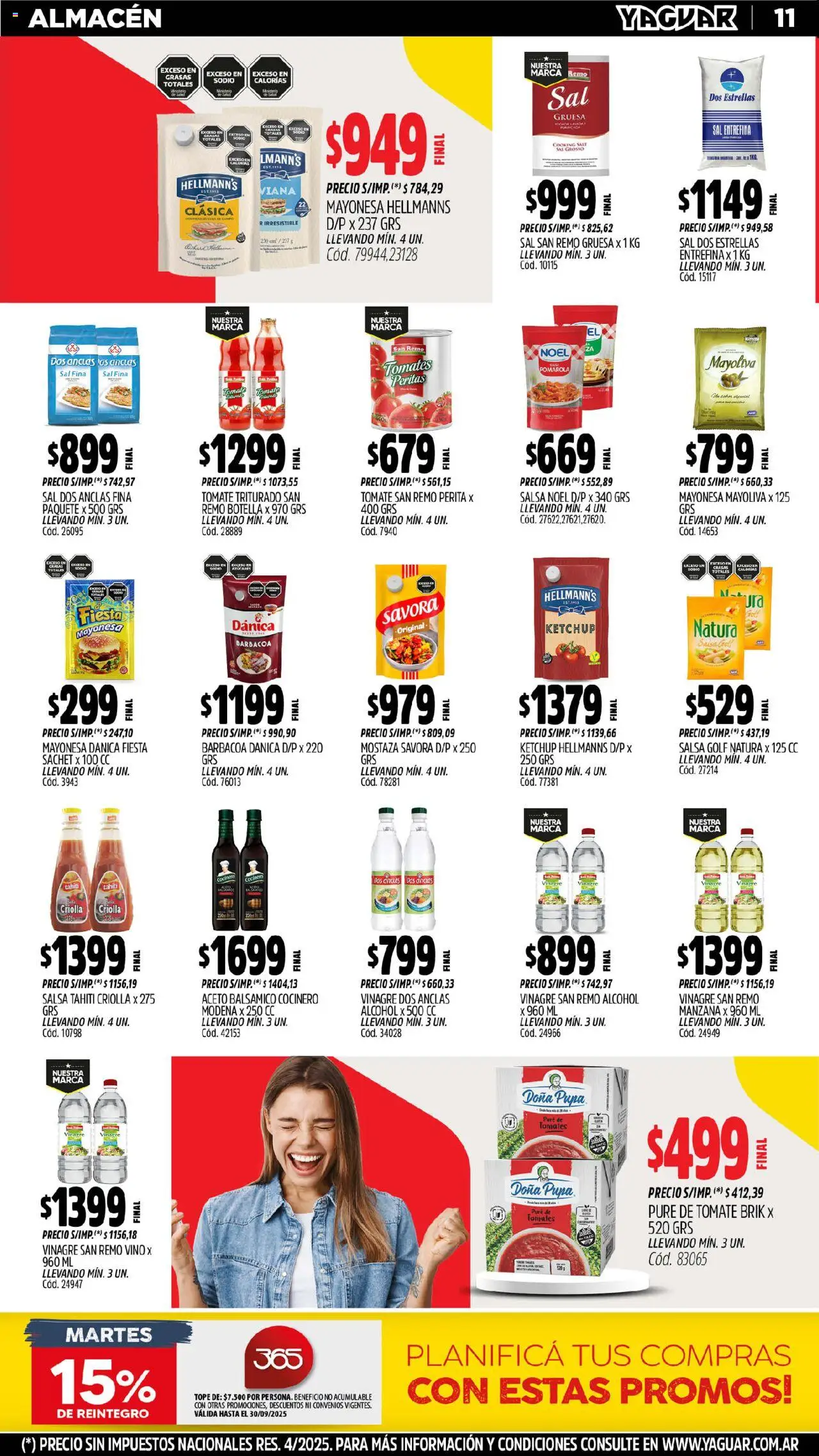 Yaguar - Bahía Blanca │ válido desde el 29.09.2025 | Página: 10 | Productos: Ketchup, Salsa Golf, Vino, Tomates