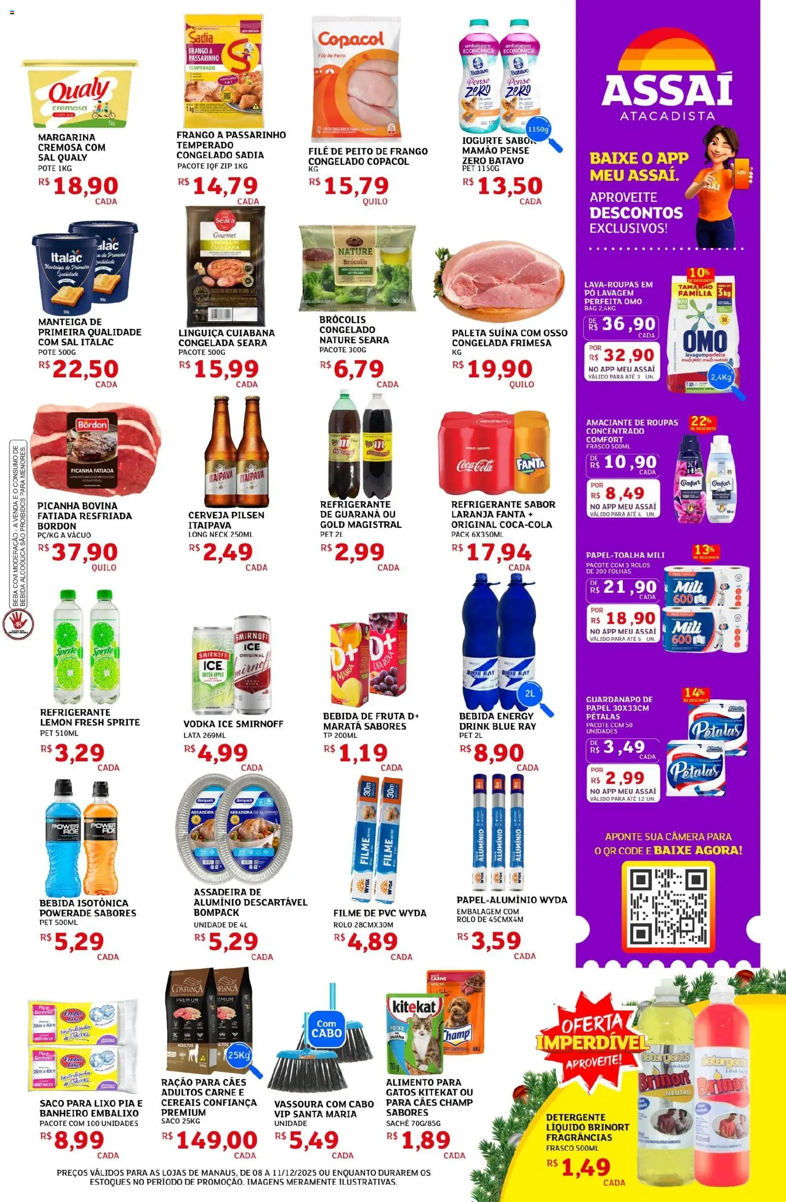 Assaí Atacadista Folheto - válido de 08.12.2025 | Página: 3 | Produtos: Banheira, Carne, Assadeira, Frango