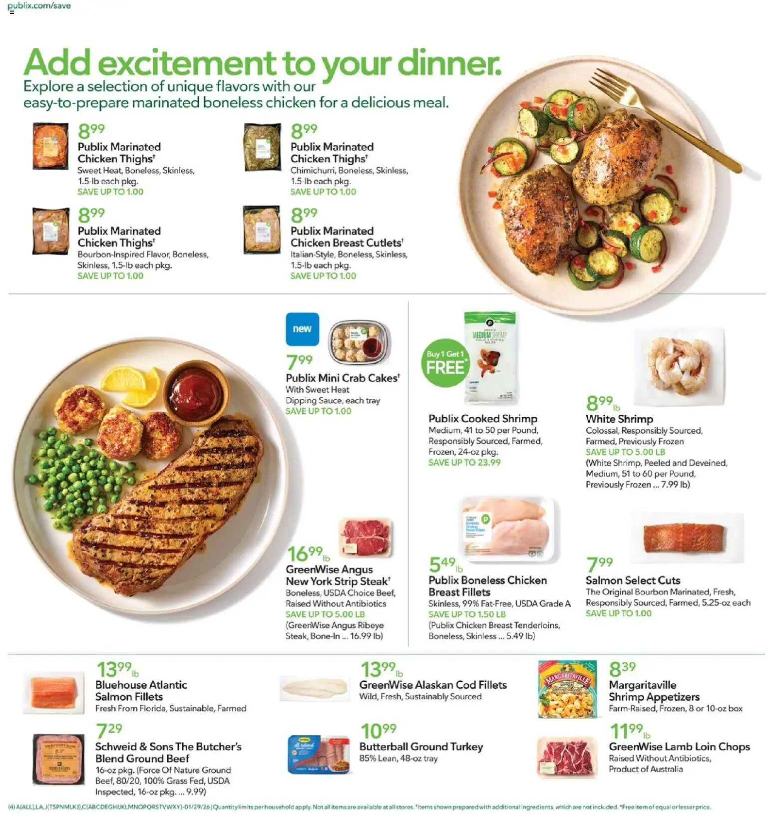 Publix Weekly Ad - valid from 28.01.2026 | Page: 4 | Products: Box, Beef, Bourbon