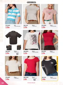 Vista previa de Andrea catálogo Outlet, nuevo folleto de la tienda, válido en México a partir del 21.12.2025 | Página: 148 | Productos: Ropa, Playera