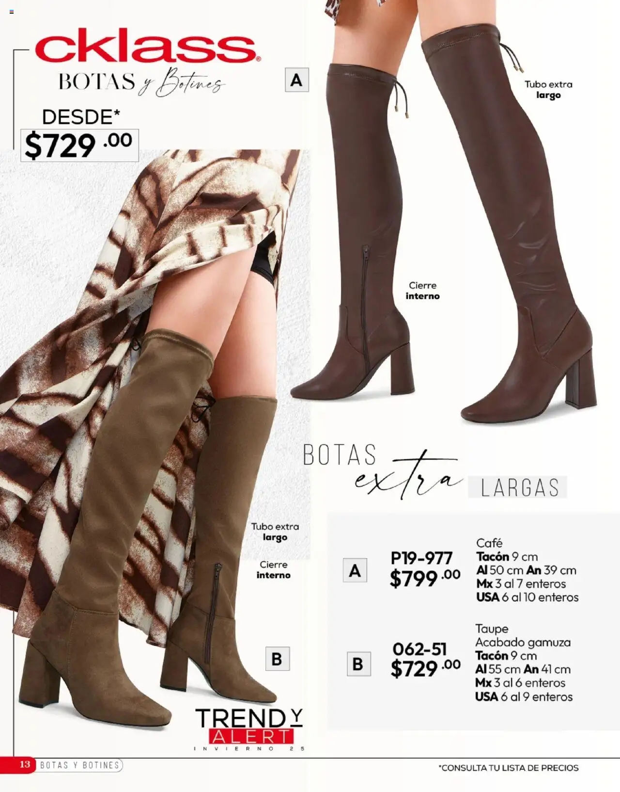 Nuevas ofertas de Cklass válidas en toda la República Mexicana desde el 16.09.2025. ¡Encuentra las mejores ofertas en Cklass - Catálogo Invierno Calzado! | Página: 14 | Productos: Botas, Café, Gamuza, Botines