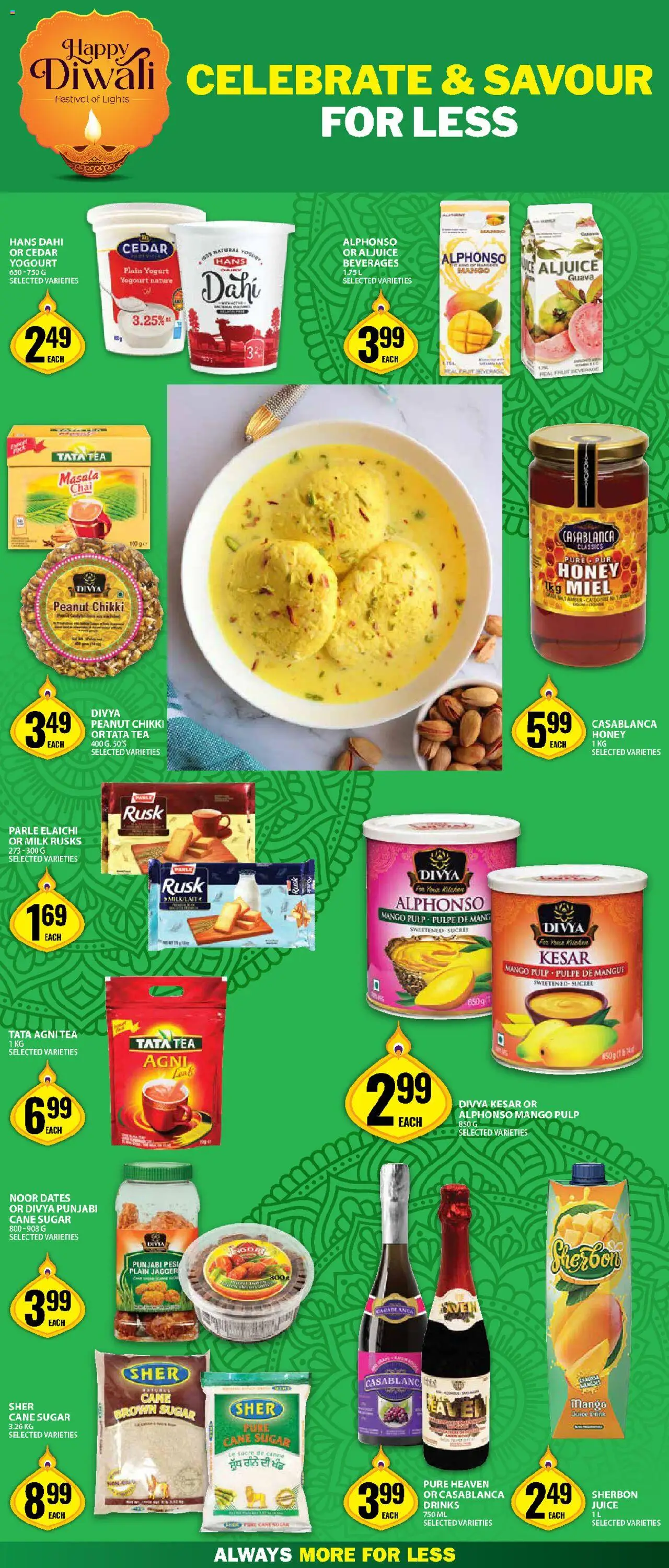 Food Basics flyer valid from 02.10.2025 | Page: 4 | Products: Tea, Milk, Yogurt, Juice