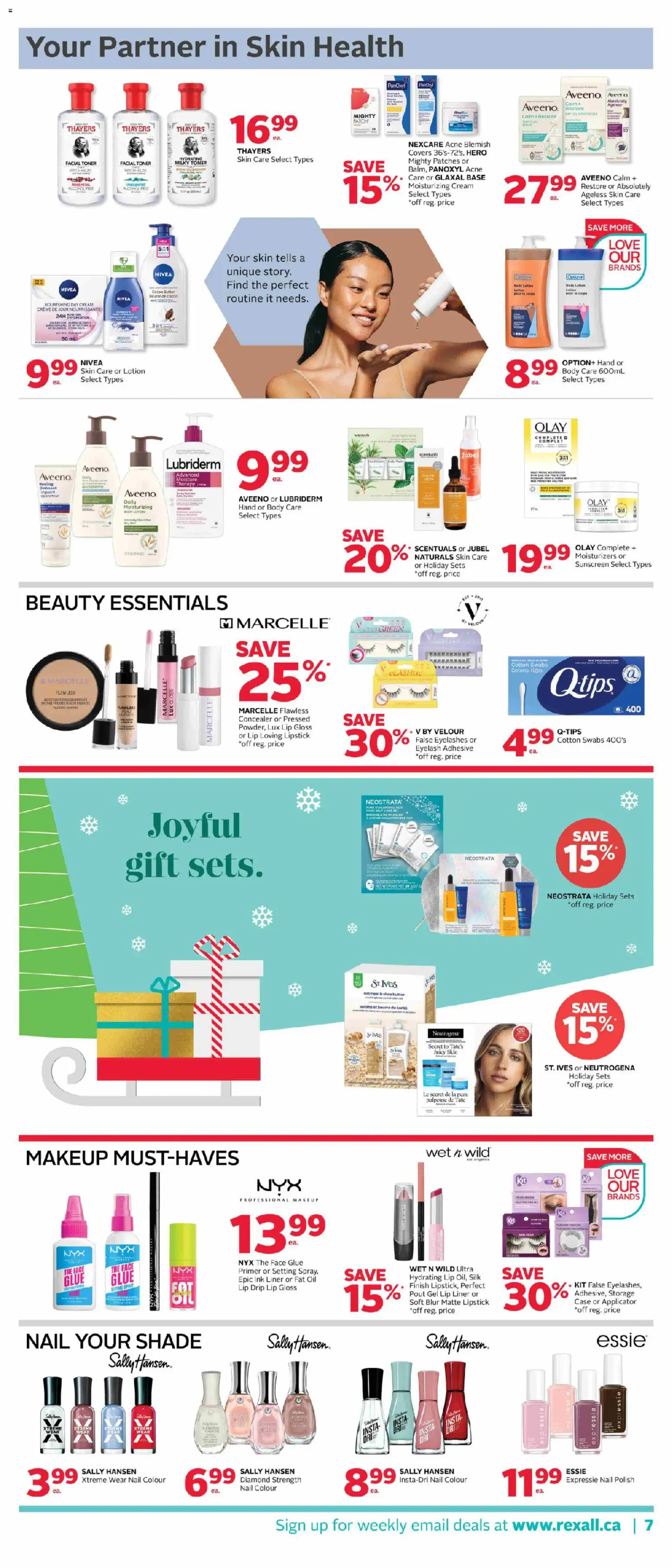 Rexall flyer valid from 28.11.2025 | Page: 14 | Products: Cream, Mask, Sunscreen, Oil