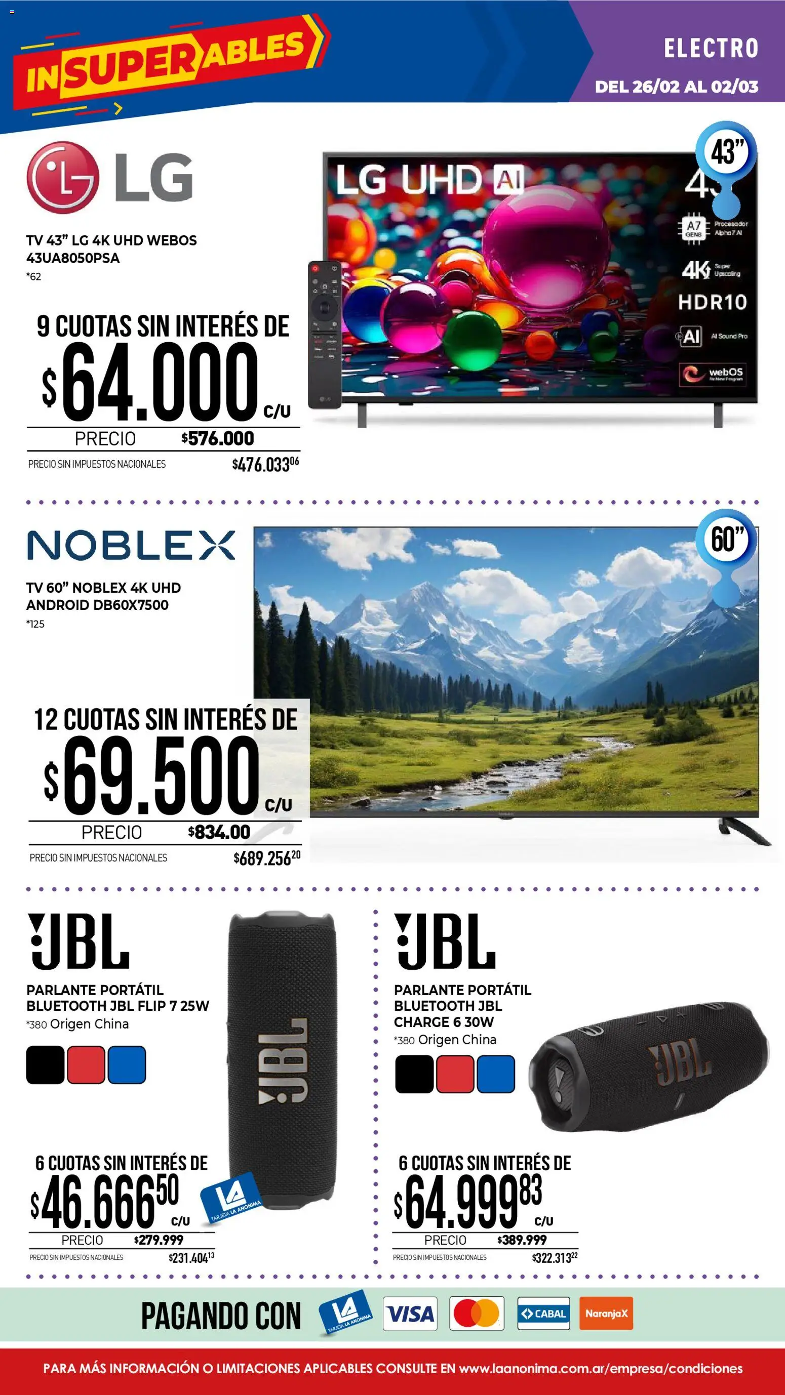 La Anonima catálogo │ válido desde el 26.02.2026 | Página: 41 | Productos: Parlante