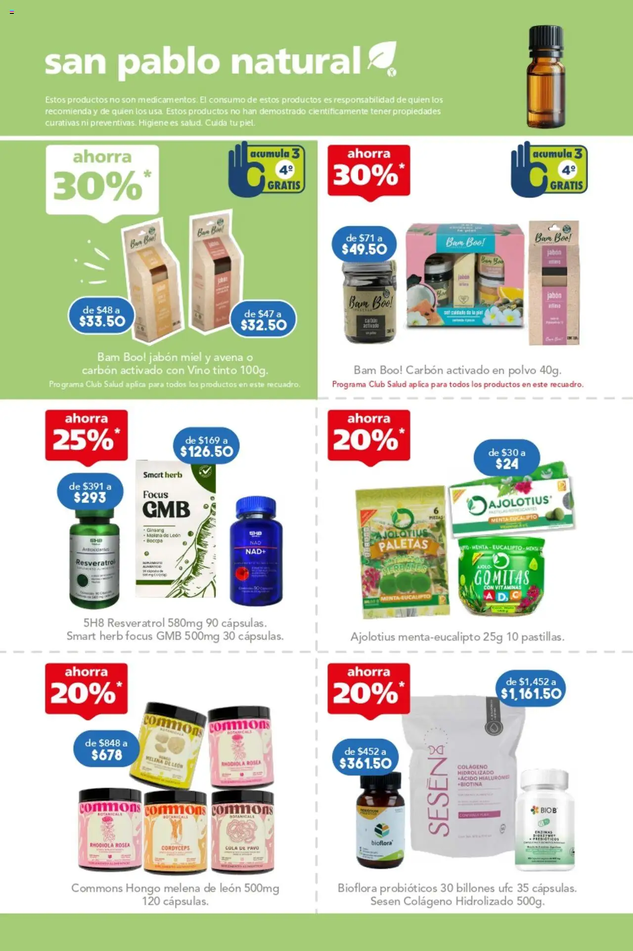 Nuevas ofertas de Farmacia San Pablo válidas en toda la República Mexicana desde el 12.10.2025. ¡Encuentra las mejores ofertas en Farmacia San Pablo - Catálogo! | Página: 6 | Productos: Avena, Vino, Bowl, Gomitas