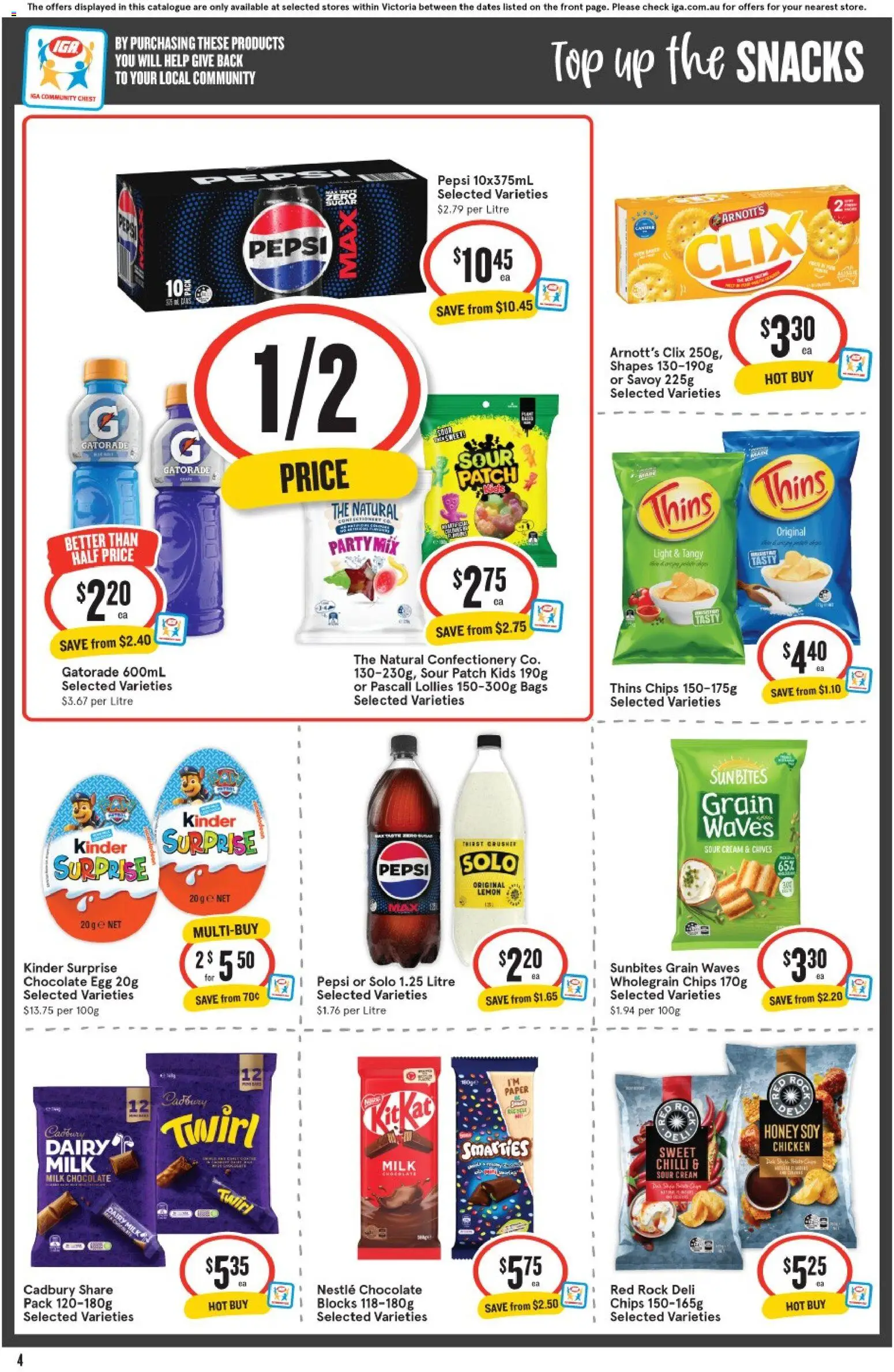 IGA catalogue - valid from 21.01.2026 | Page: 4 | Products: Honey, Pepsi, Chips, Lemon