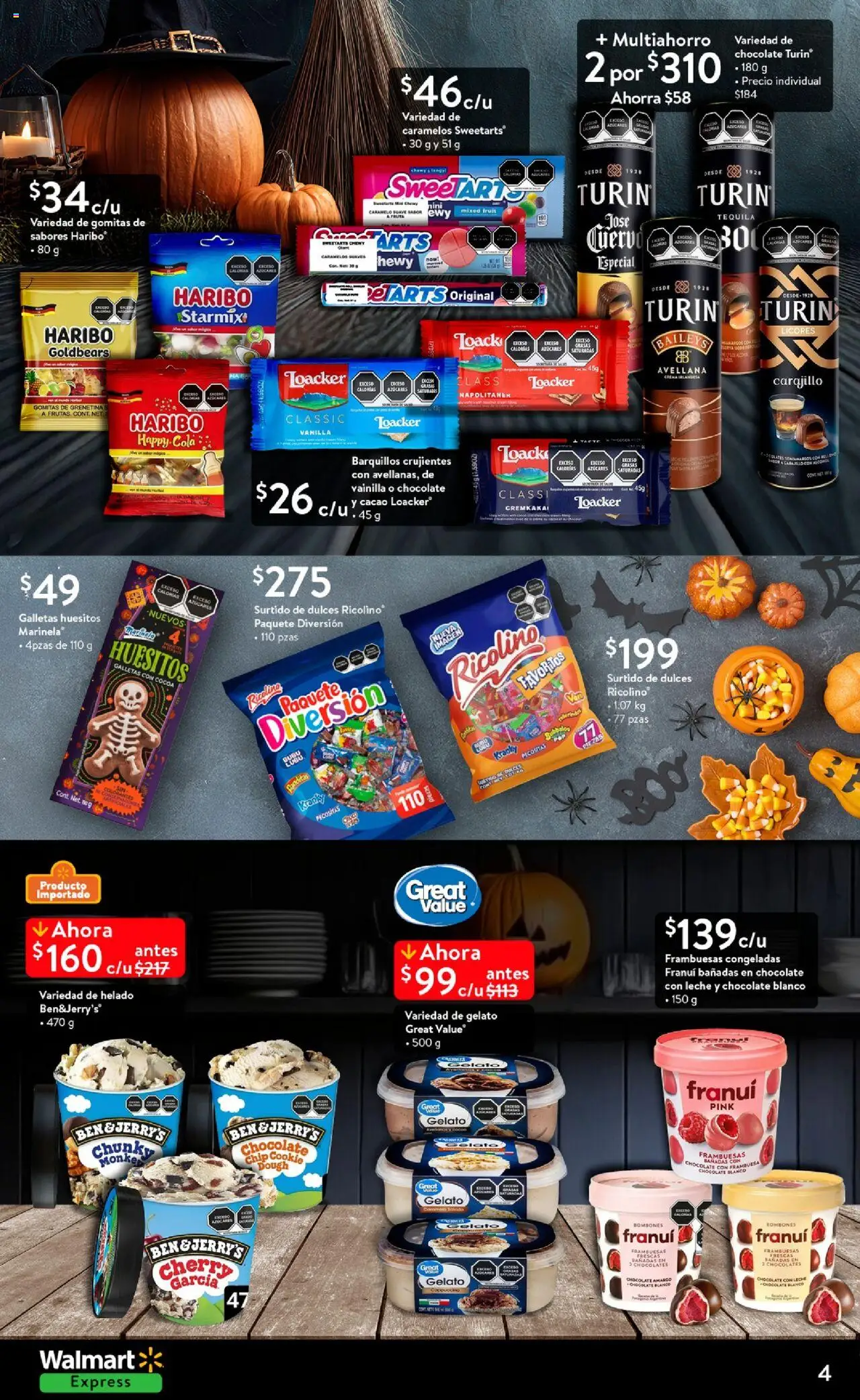 Nuevas ofertas de Walmart Express válidas en toda la República Mexicana desde el 14.10.2025. ¡Encuentra las mejores ofertas en Walmart Express - Folleto! | Página: 4 | Productos: Chocolate, Tequila, Galletas, Gomitas