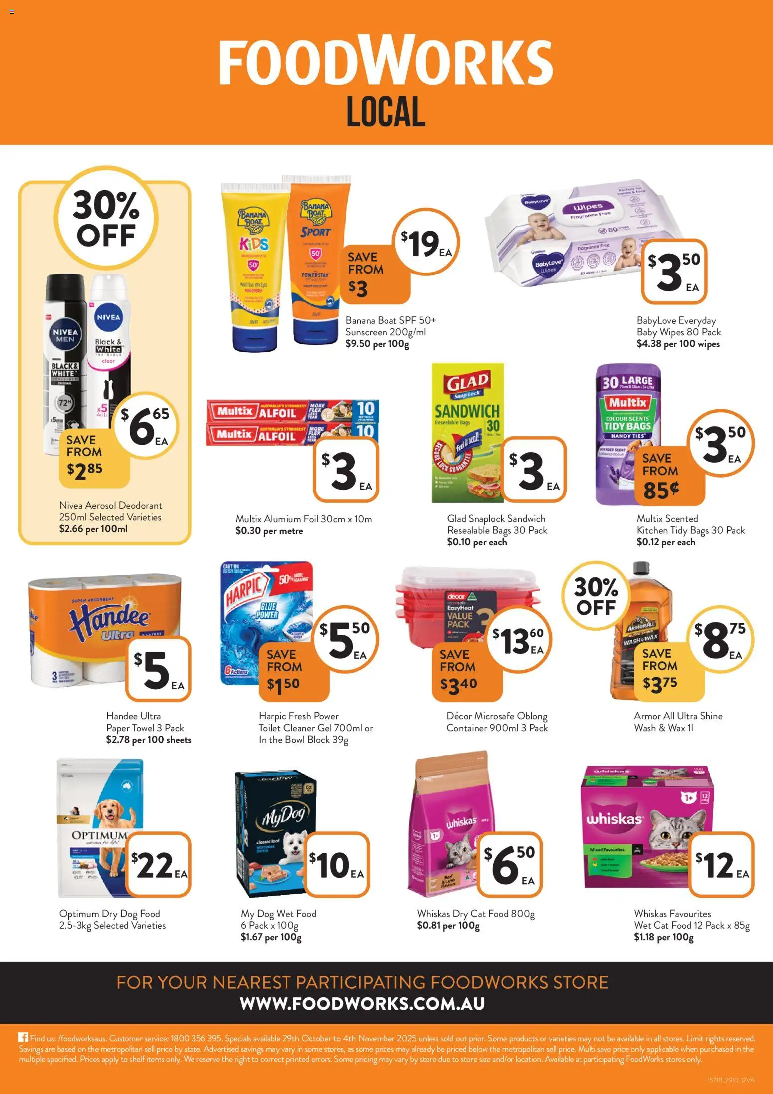 Foodworks catalogue - valid from 29.10.2025 | Page: 12 | Products: Decor, Cleaner, Sunscreen, Deodorant