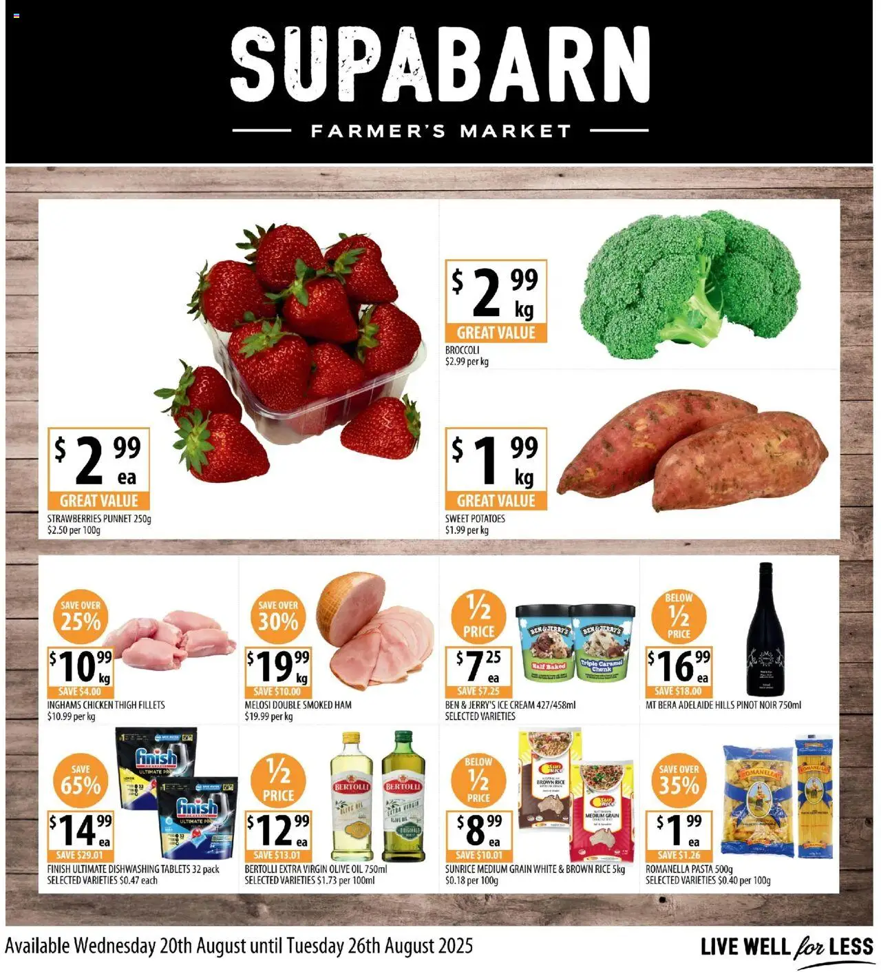 Supabarn catalogue - valid from 20.08.2025 | Page: 1 | Products: Oil, Ham, Rice, Ice cream
