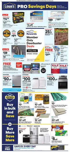 Preview of Lowe's weekly ads valid from 15.09.2025