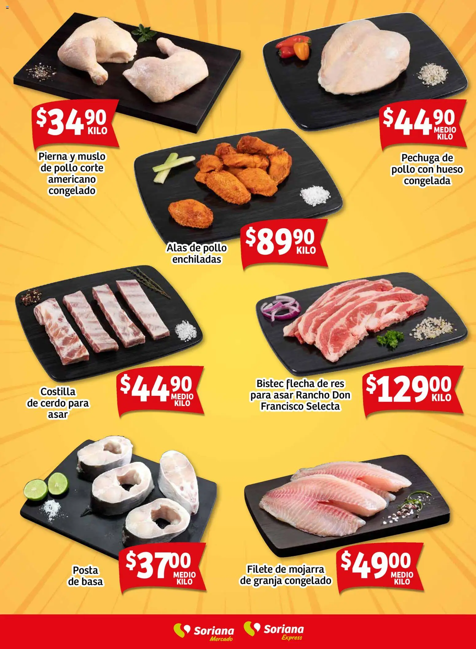 Nuevas ofertas de Soriana válidas en toda la República Mexicana desde el 14.11.2025. ¡Encuentra las mejores ofertas en Soriana - Ahorratón Mercado: BCS, Son y Sin! | Página: 8 | Productos: Pollo, Cerdo, Res