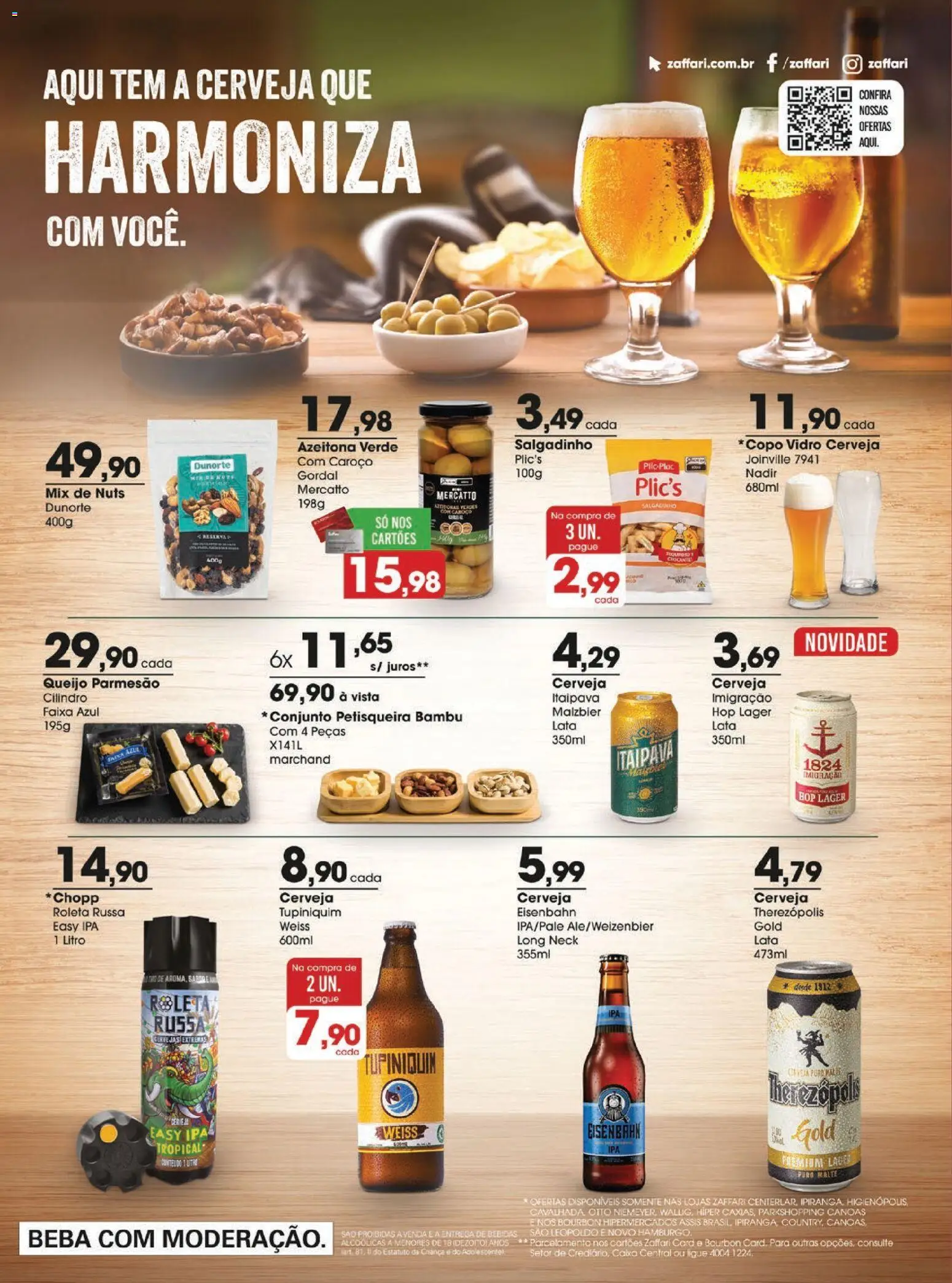 Zaffari Folheto - válido de 04.11.2025 | Página: 24 | Produtos: Caixa, Queijo, Cerveja, Parmesão