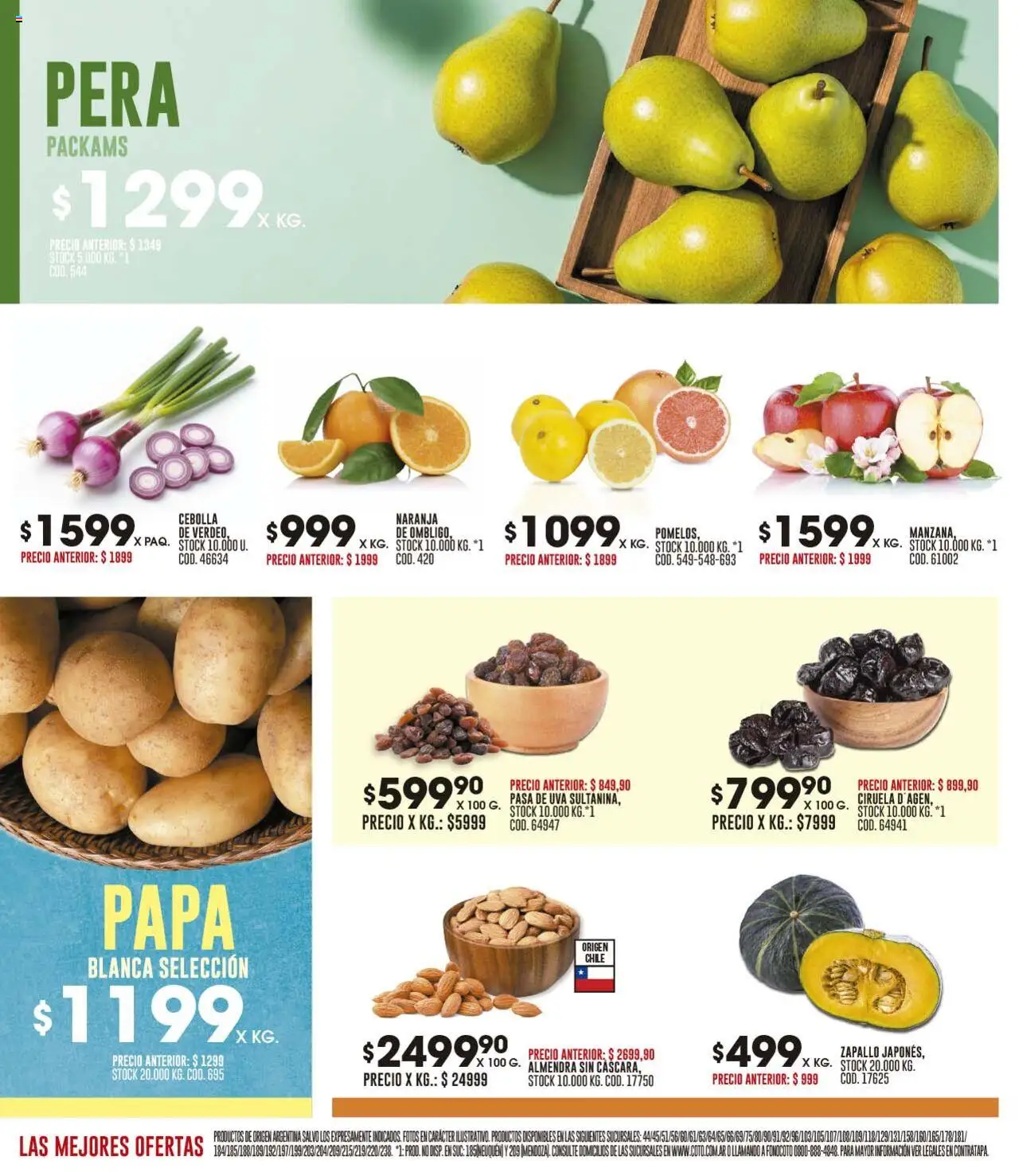 Coto ofertas │ válido desde el 11.08.2025 | Página: 2 | Productos: Zapallo, Papa, Uva, Almendra