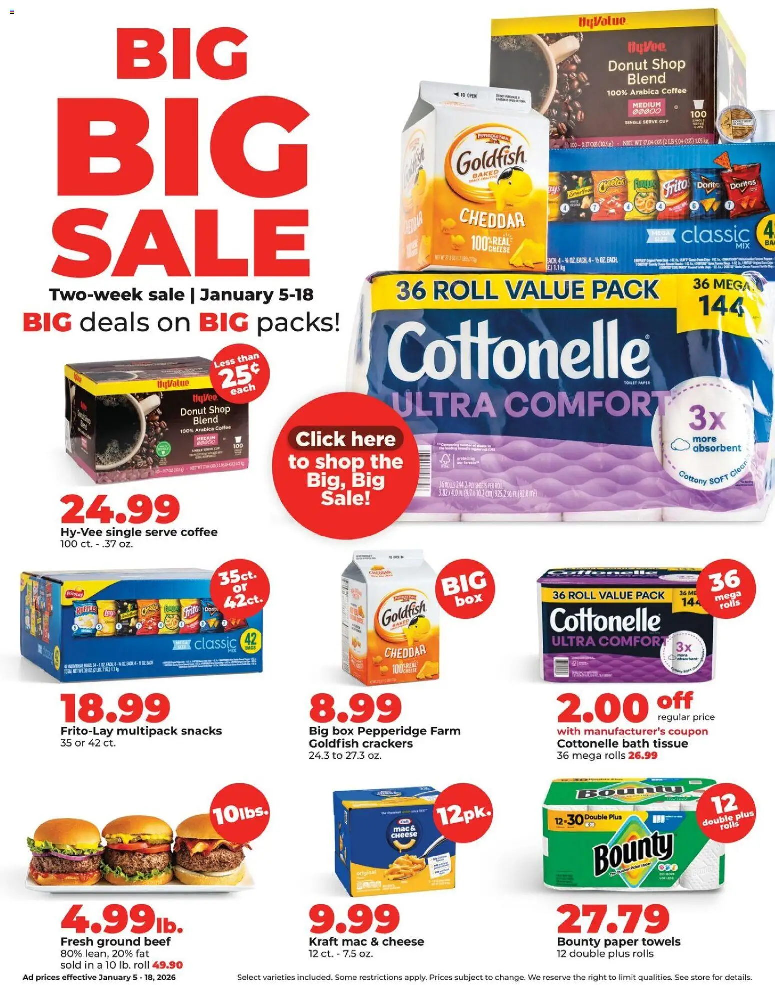 HyVee Weekly Ad - valid from 12.01.2026 | Page: 18 | Products: Box, Bath, Cheese, Beef