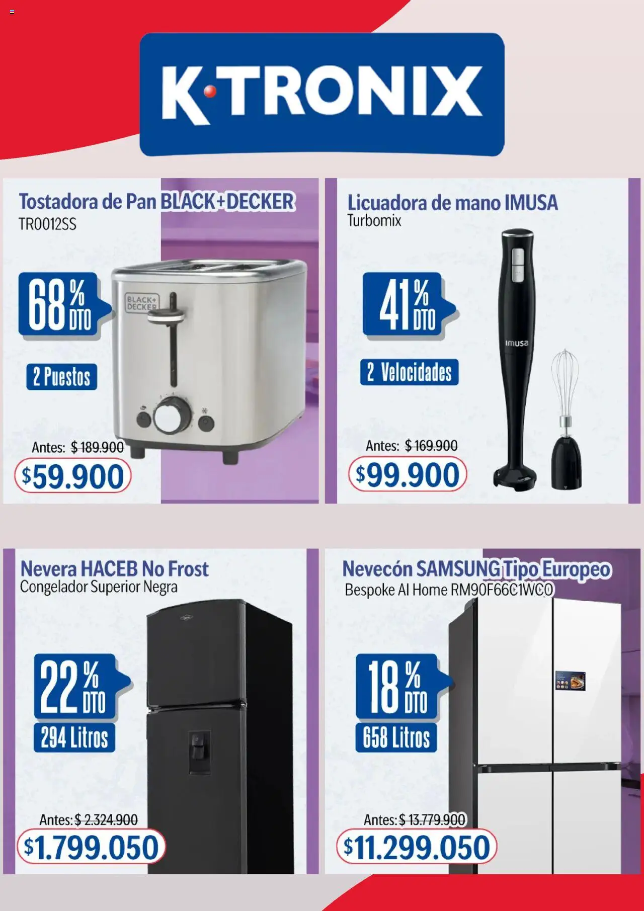 Ktronix revista - valida desde el 18.10.2025 | Página: 4 | Productos: Congelador, Licuadora, Nevera, Pan