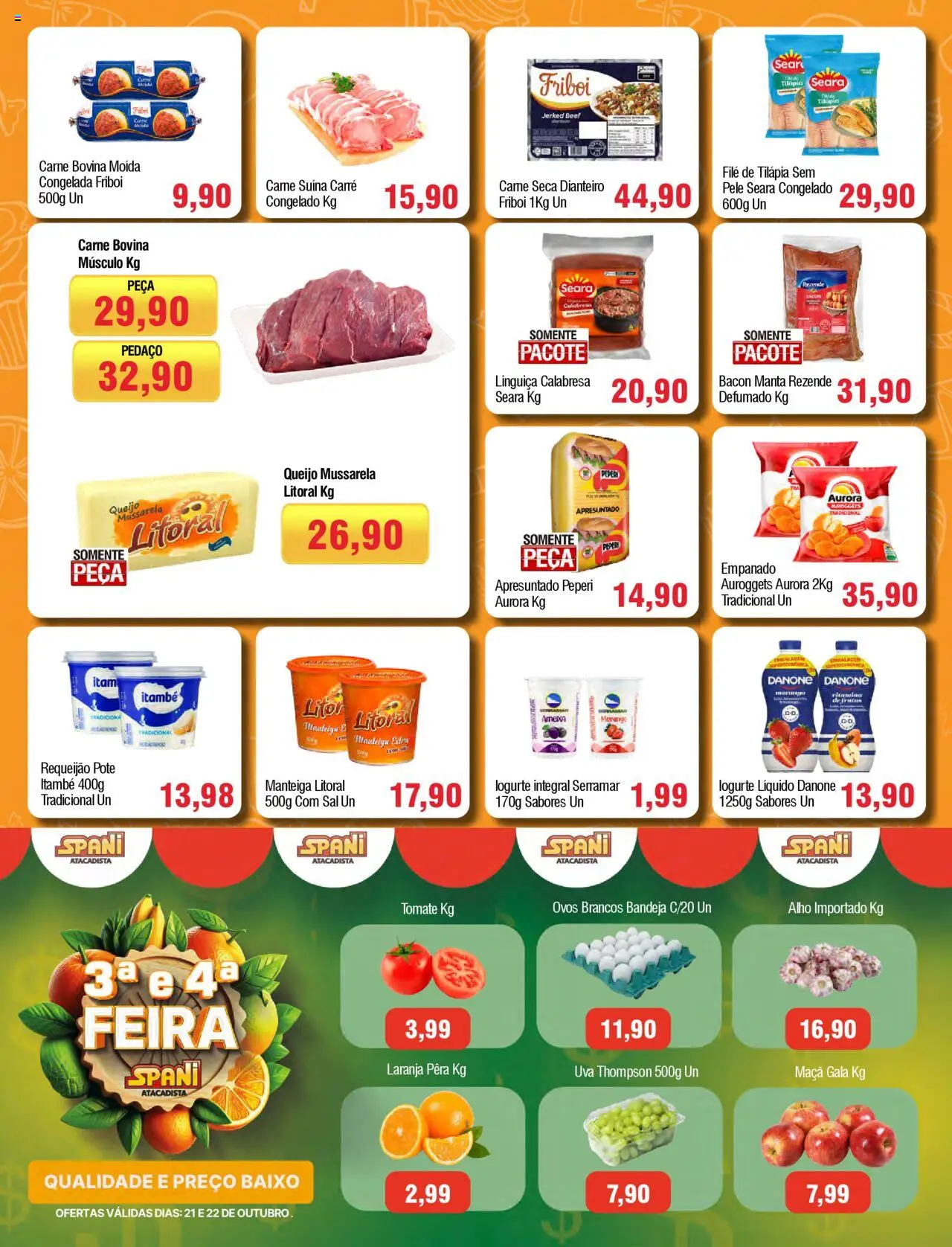 Spani Atacadista Folheto - válido de 21.10.2025 | Página: 2 | Produtos: Alho, Tilápia, Baixo, Sal