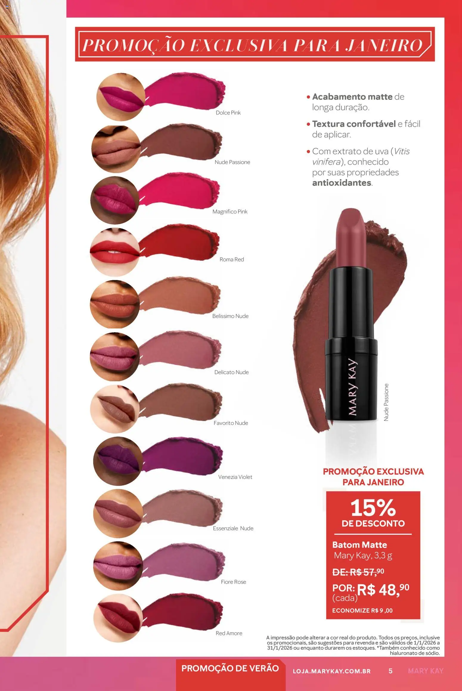 Mary Kay Folheto - válido de 01.01.2026 | Página: 5 | Produtos: Batom
