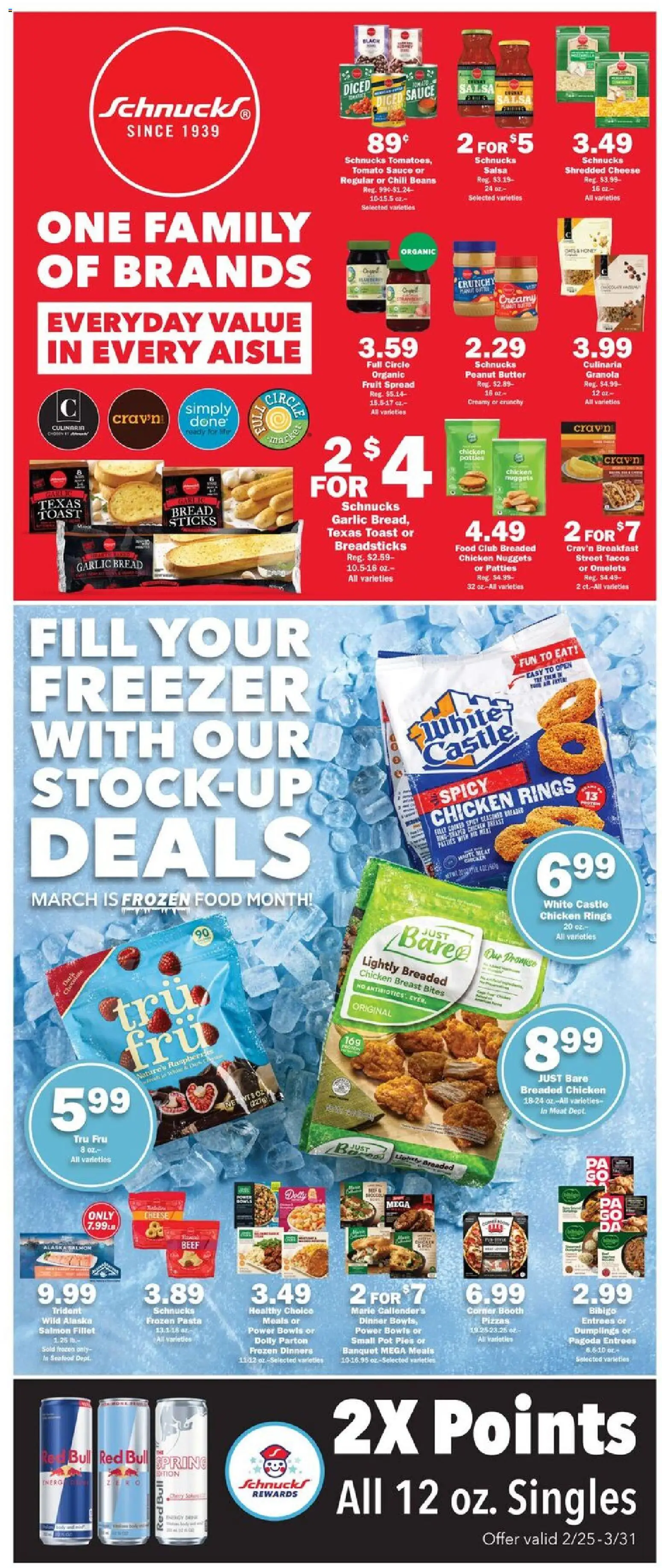 Schnucks Weekly Ad - valid from 25.02.2026 | Page: 2 | Products: Butter, Pasta, Sauce, Seafood