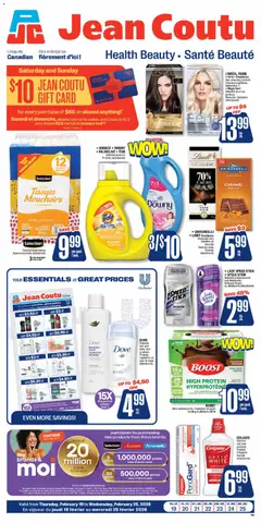 Preview of Jean Coutu weekly flyer from shop Jean Coutu valid from 19.02.2026