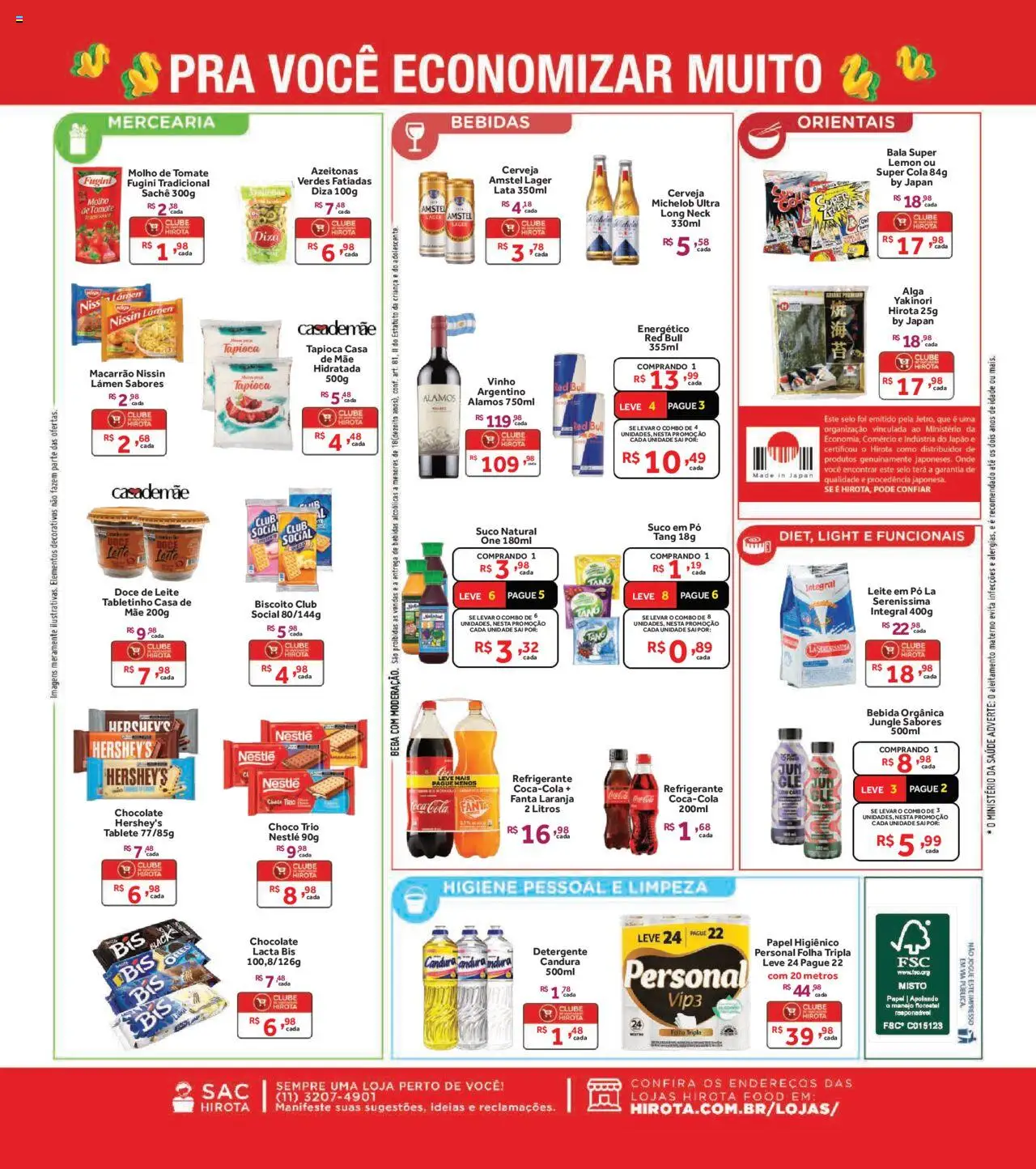 Hirota Food Folheto - válido de 10.10.2025 | Página: 2 | Produtos: Biscoito, Energético, Detergente, Doce de leite