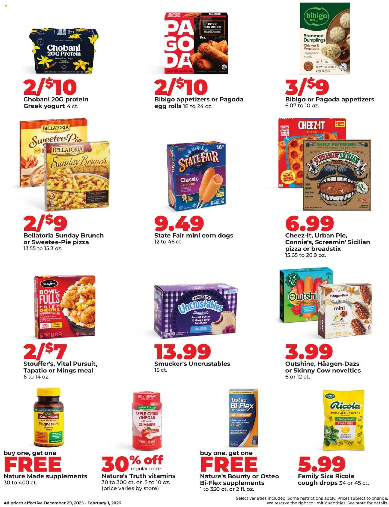 HyVee January Deals - valid from 29.12.2025 | Page: 12 | Products: Magnesium, Cider, Yogurt, Sauce