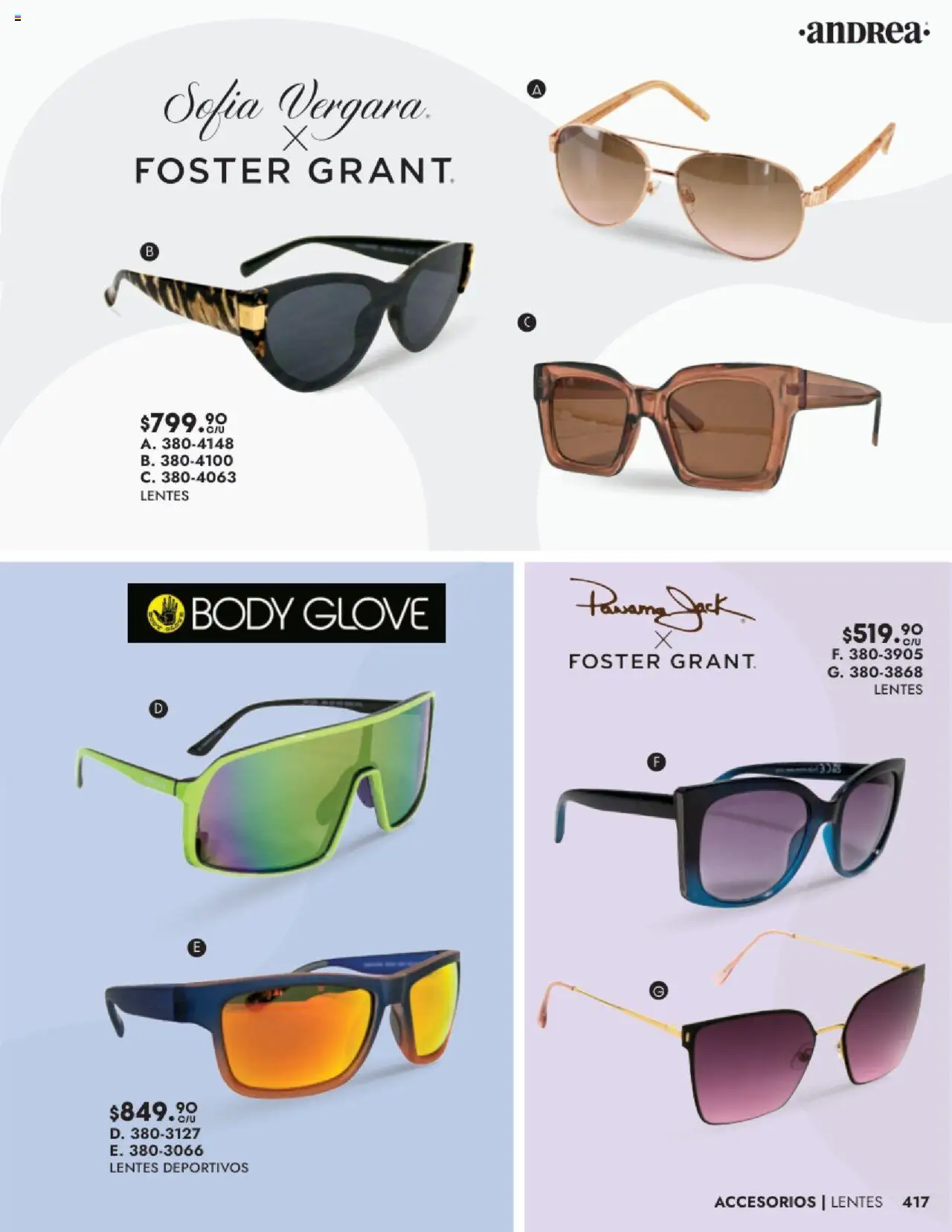 Nuevas ofertas de Andrea válidas en toda la República Mexicana desde el 24.08.2025. ¡Encuentra las mejores ofertas en Andrea - Catálogo Accesorios! | Página: 31 | Productos: Lentes, Body