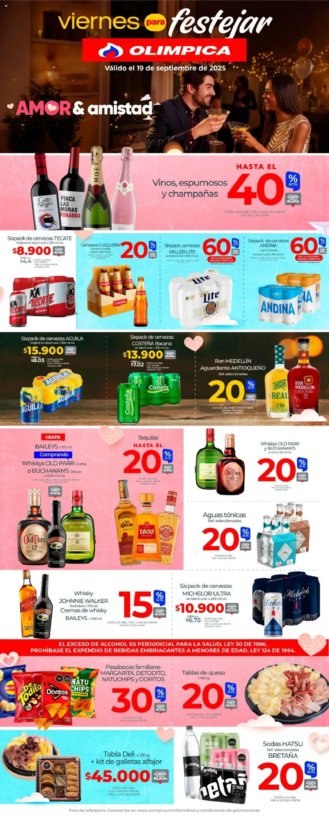 Olímpica revista - valida desde el 19.09.2025 | Página: 1 | Productos: Whisky, Tablet, Botella, Soda
