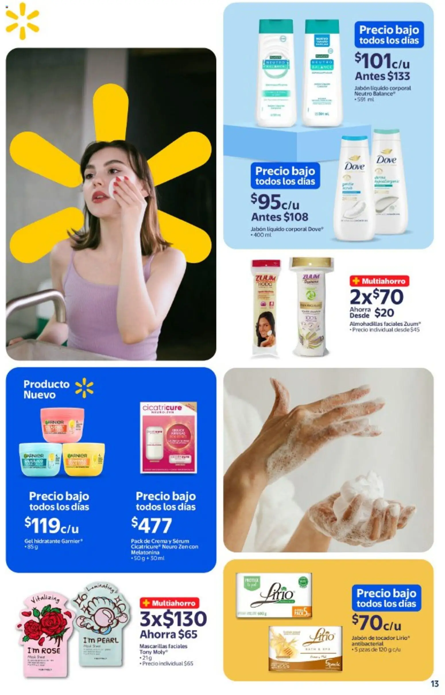 Nuevas ofertas de Walmart válidas en toda la República Mexicana desde el 20.11.2025. ¡Encuentra las mejores ofertas en Walmart folleto Precios bajos todos los días! | Página: 13 | Productos: Jabón líquido, Serum, Crema, Jabón
