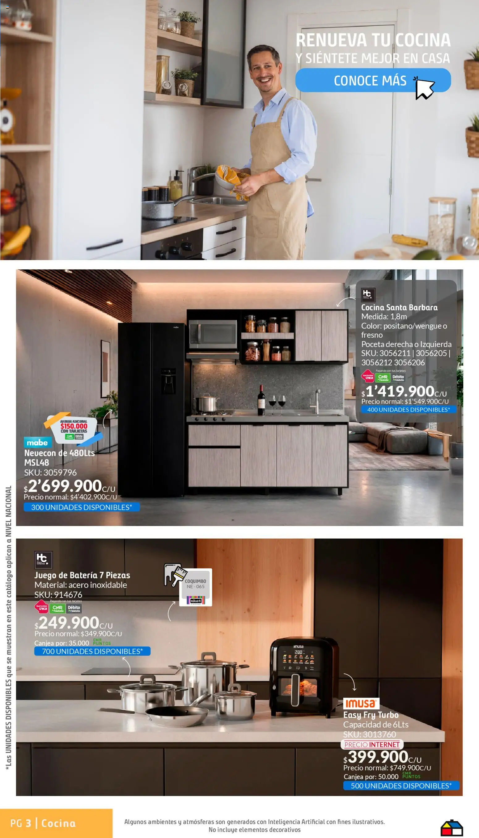 Homecenter revista - valida desde el 26.03.2026 | Página: 3 | Productos: Cocina, Juego, Batería