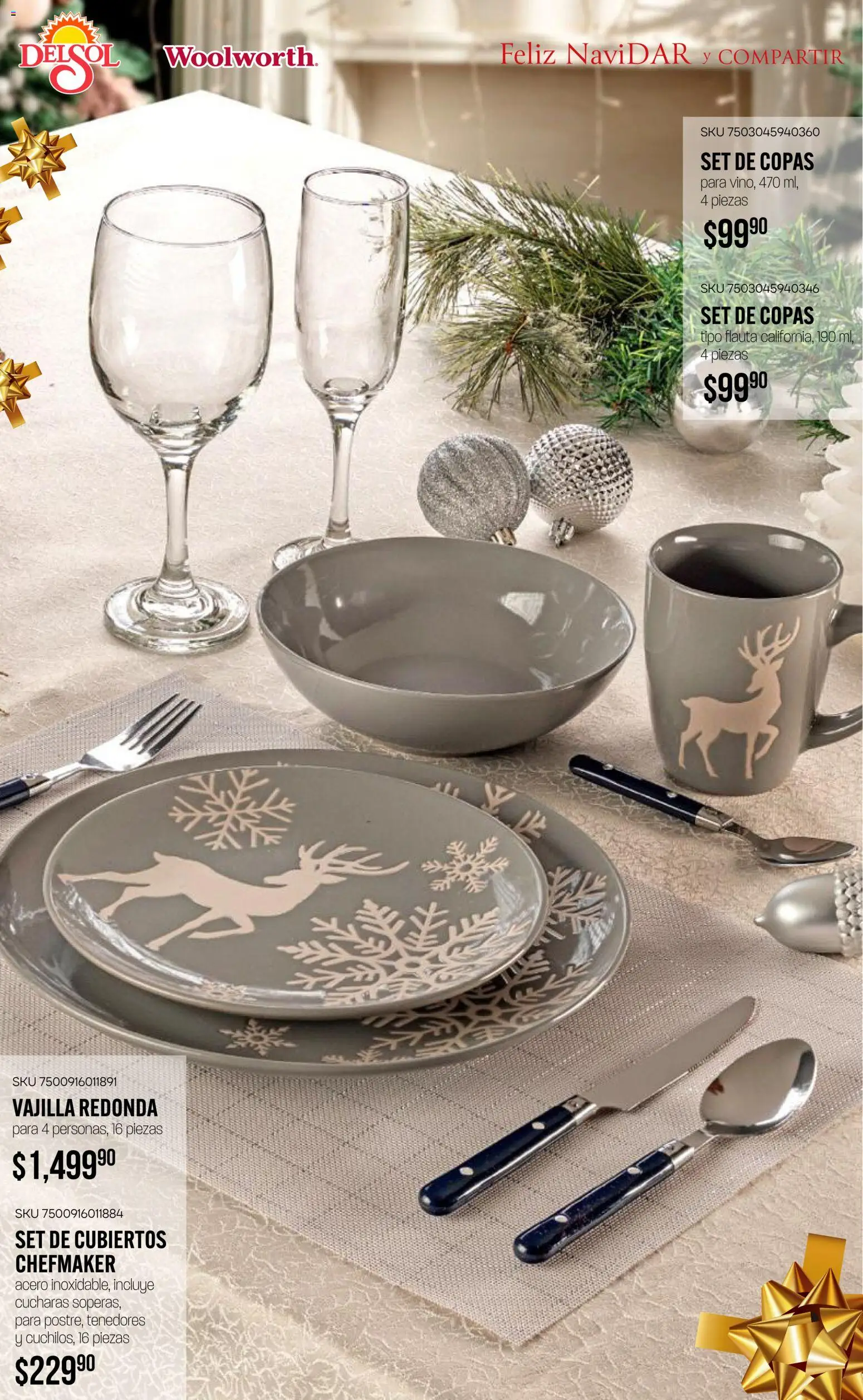 Nuevas ofertas de Del Sol y Woolworth válidas en toda la República Mexicana desde el 06.11.2025. ¡Encuentra las mejores ofertas en Del Sol y Woolworth catálogo Regalos 2025! | Página: 31