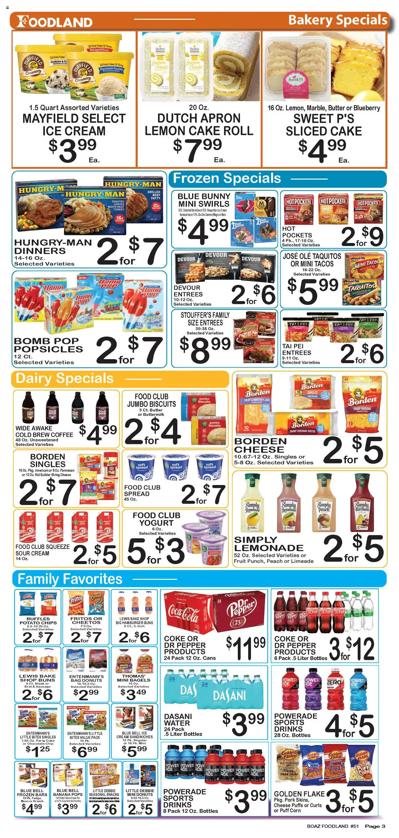 Foodland Weekly Ad - valid from 19.08.2025 | Page: 3 | Products: Yogurt, Beef, Cookies, Water