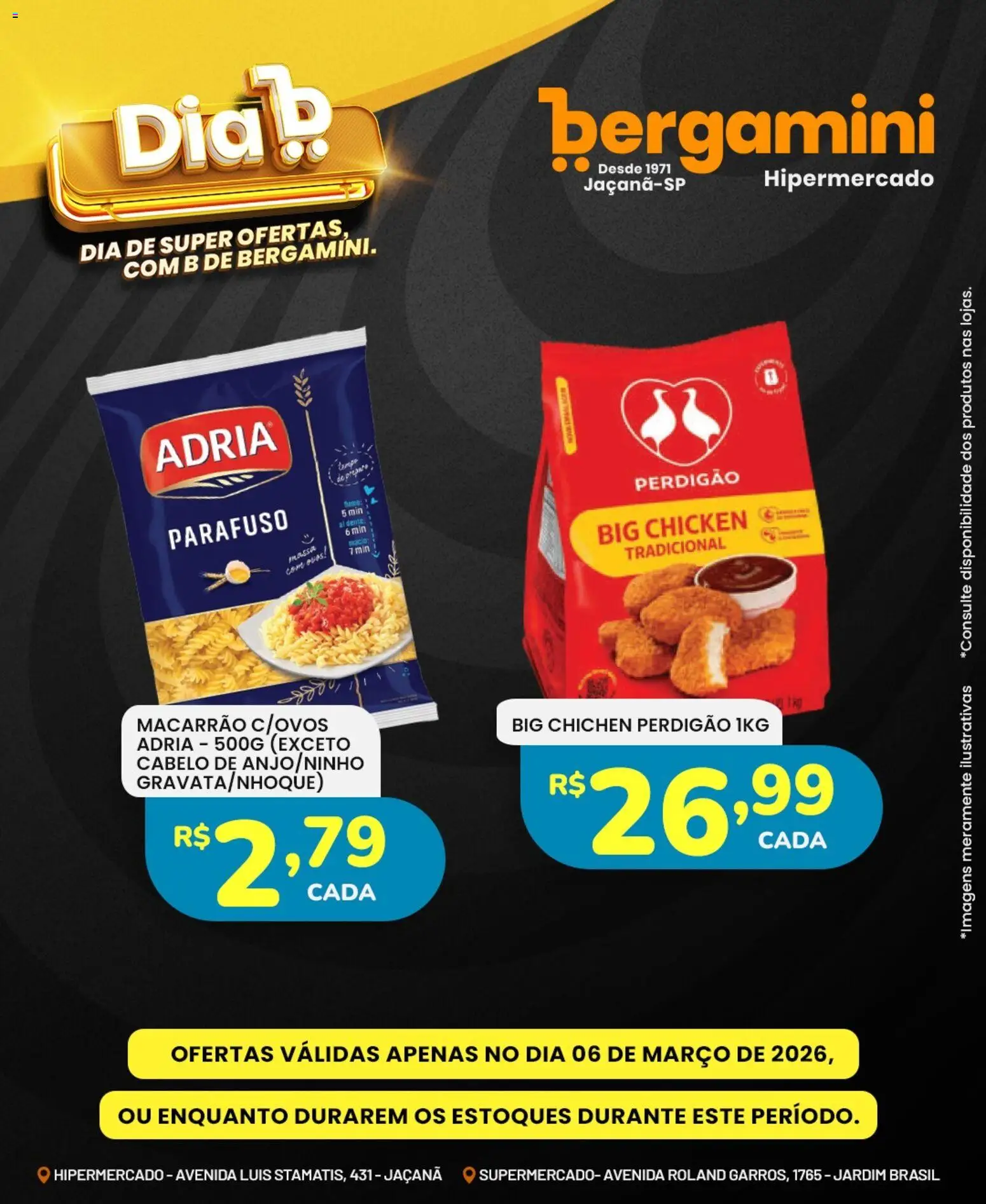 Supermercado Bergamini Folheto - válido de 06.03.2026 | Página: 9 | Produtos: Macarrão, Massa